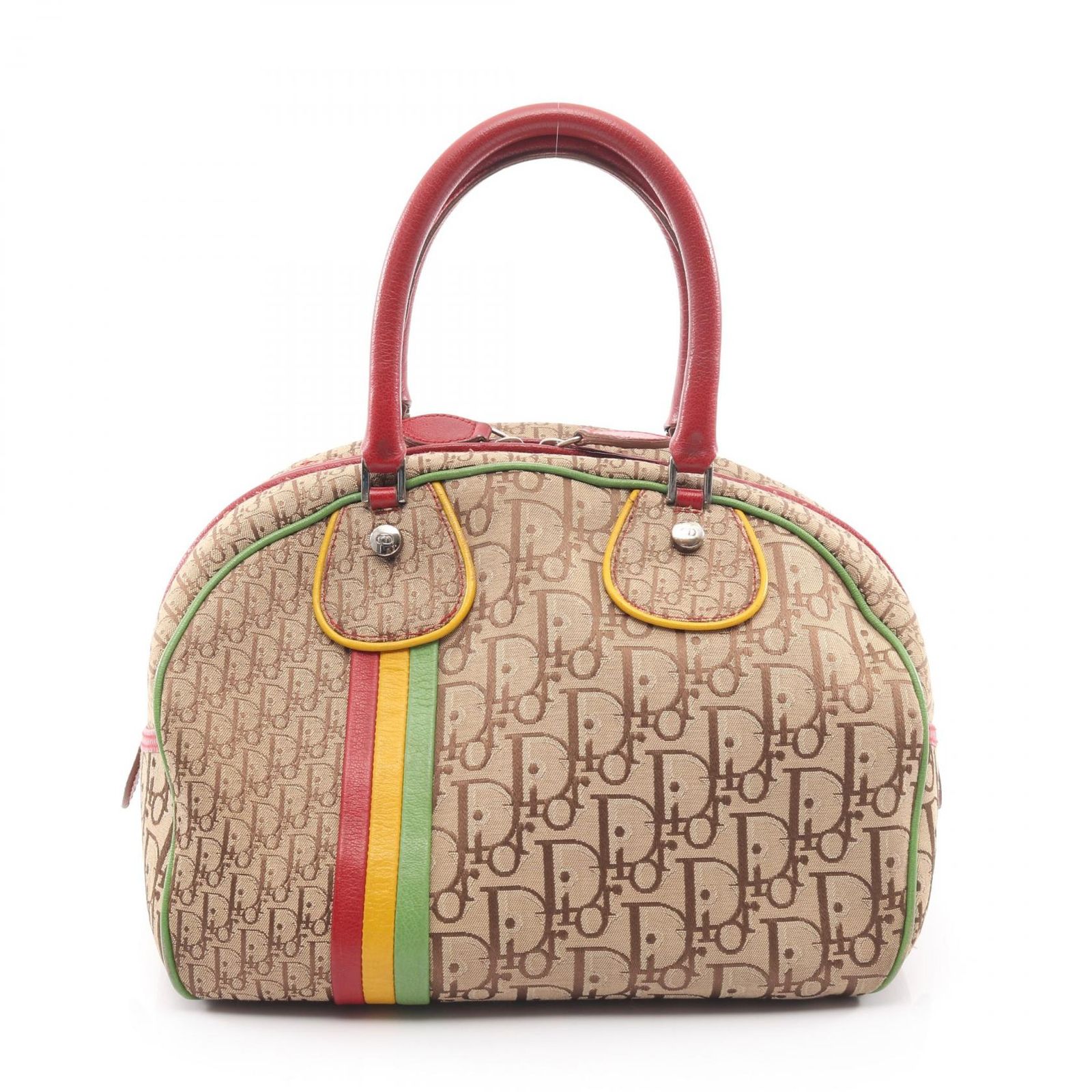 ディオール Dior ハンドバッグ ラスタ トロッター ベージュ キャンバス レザー ラスタ トロッター ミニボストン レディース Used B