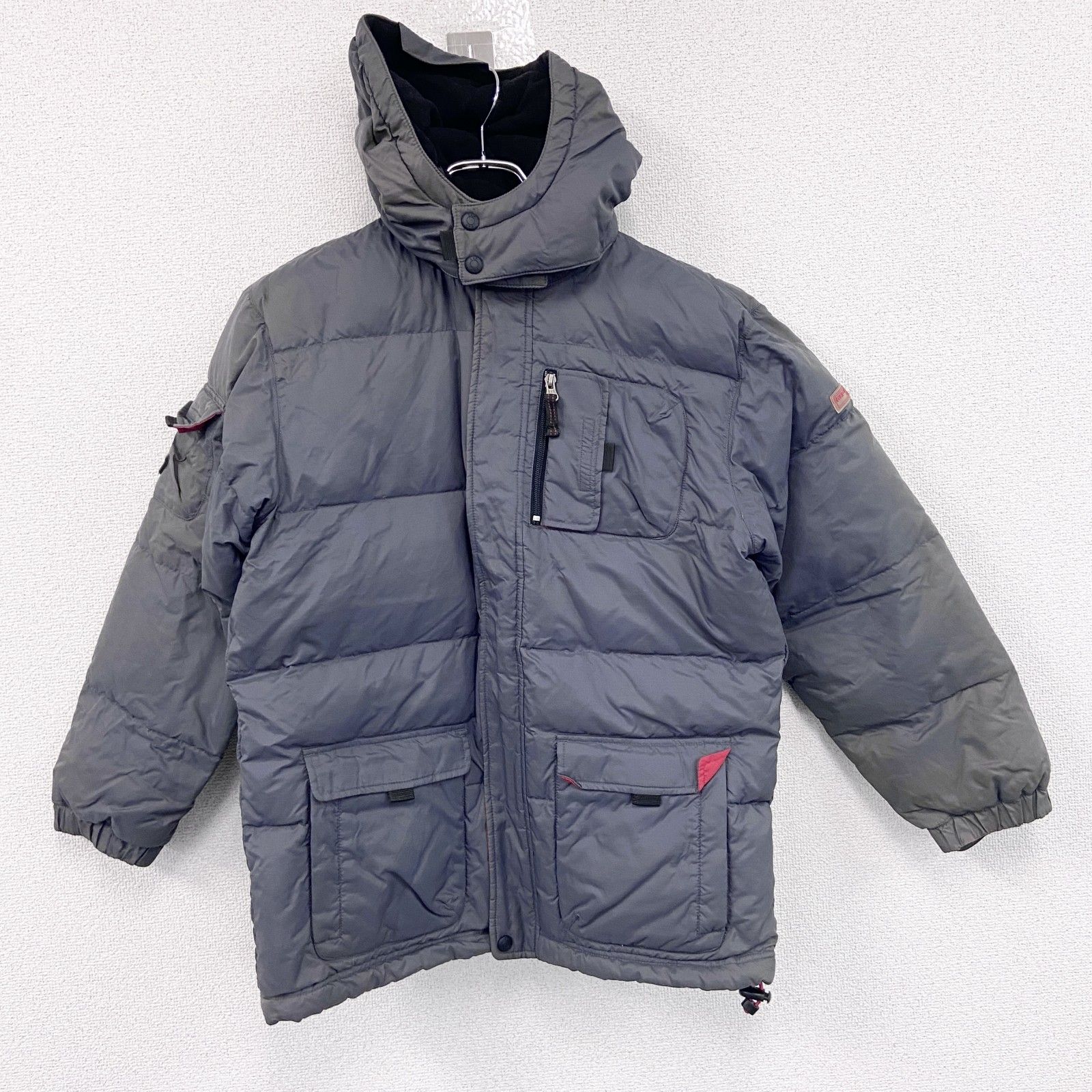 GAP ギャップ ダウンジャケット フーディー 比翼仕立て 紺 ネイビー 