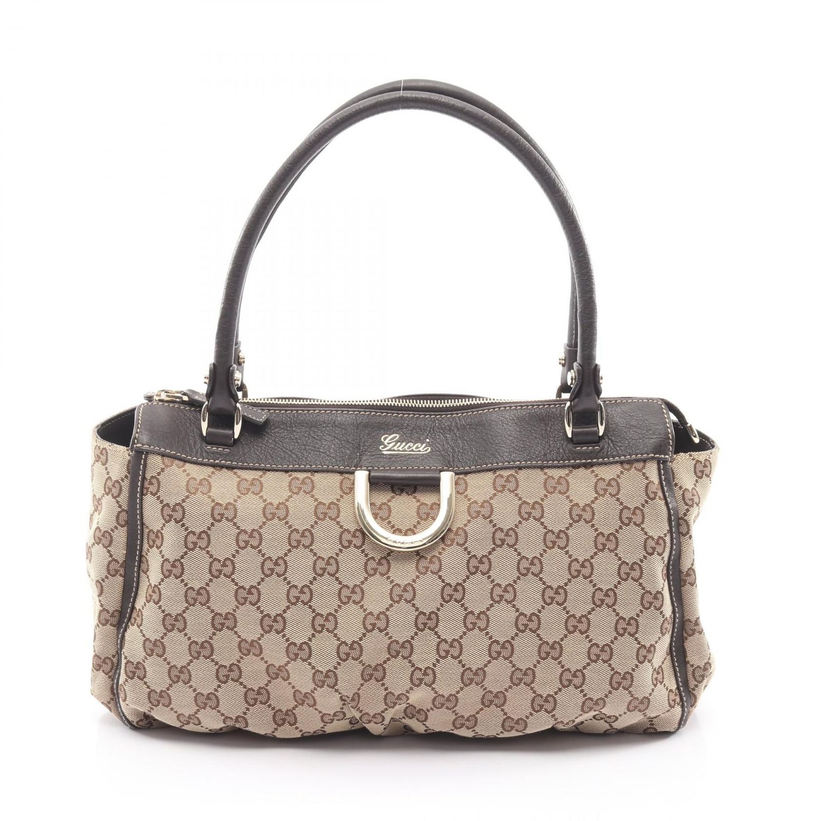 グッチ GUCCI トートバッグ アビー GGキャンバス 189831 ブラウン キャンバス レザー アビー GGキャンバス トート レディース Used B