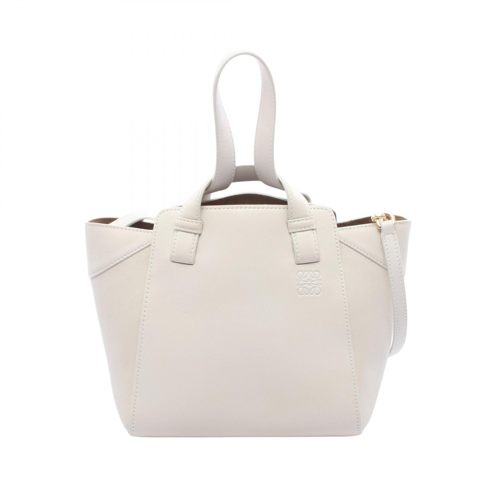 ロエベ LOEWE ハンドバッグ ハンモック ナゲット 2WAY アイボリー レザー ハンモック ナゲット レディース Used A