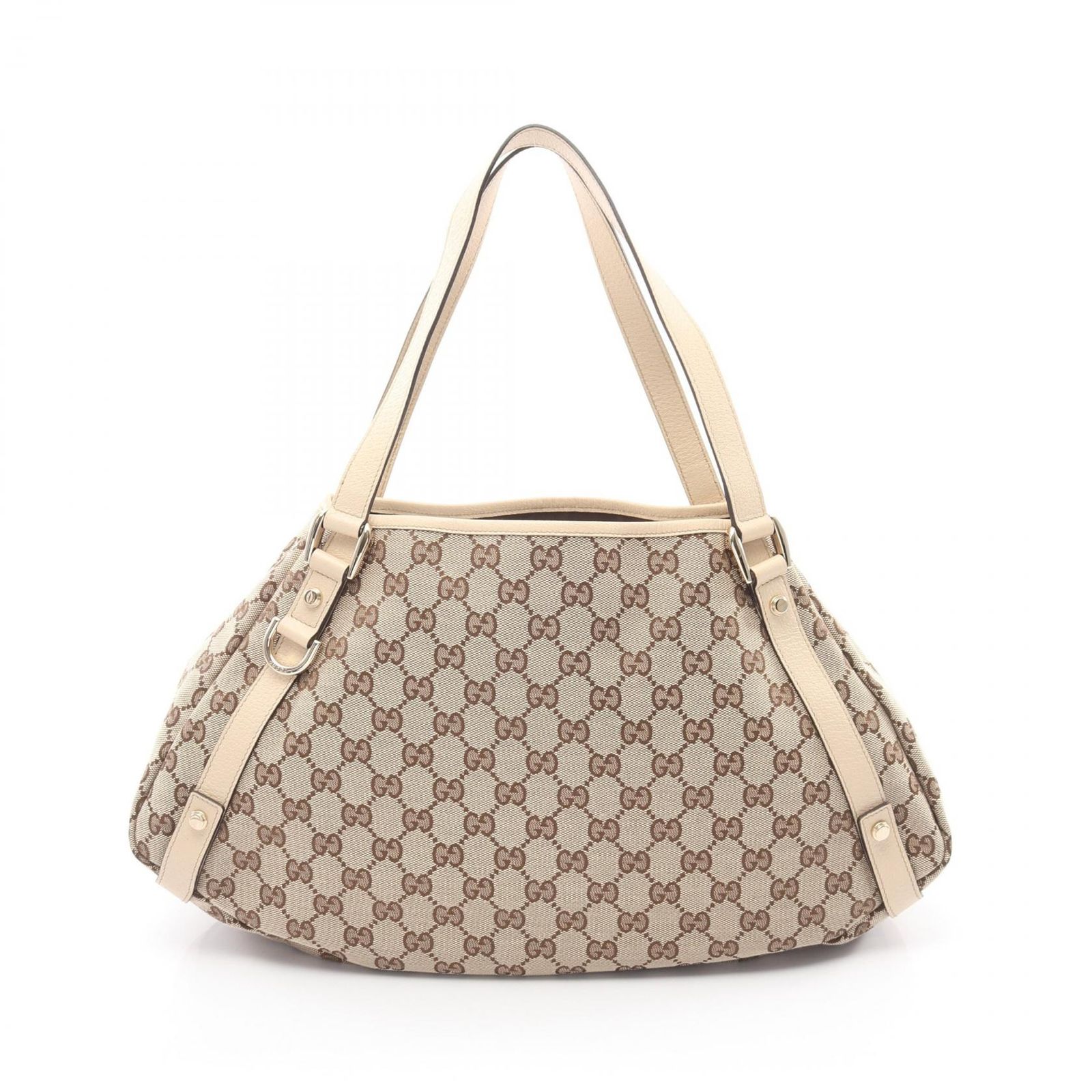 グッチ GUCCI ショルダーバッグ アビー GGキャンバス 130736 ベージュ キャンバス レザー アビー トートバッグ レディース Used A