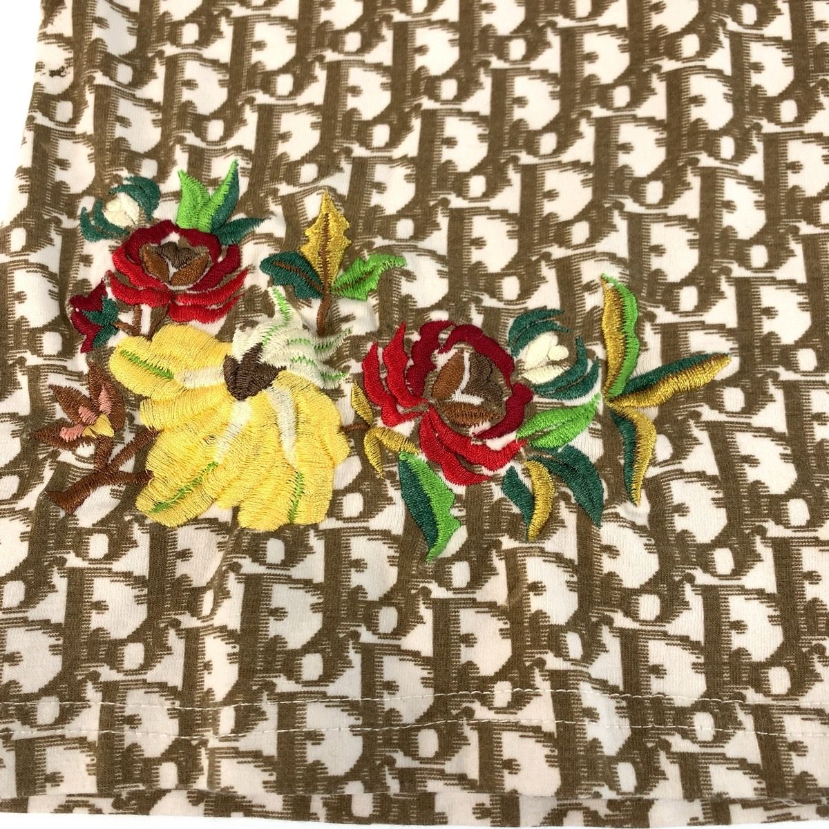 ディオール✨ガリアーノ期 トロッター フラワー Vネック Tシャツ 半袖 Christian Dior BOUTIQUE クリスチャンディオール ブティック