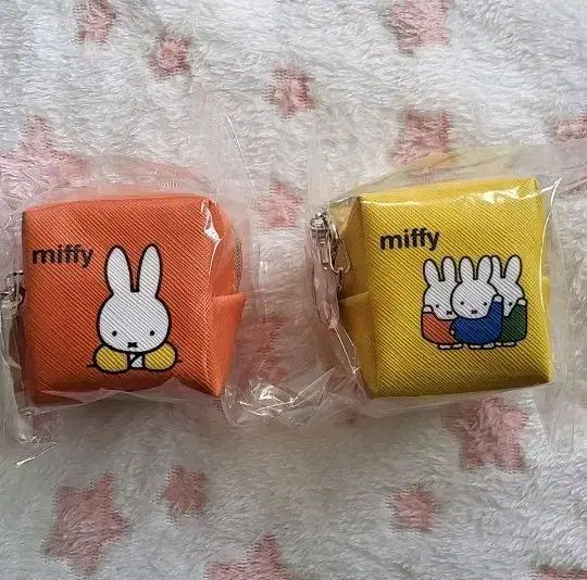 新品) ミッフィー miffy キューブ コインケース オレンジ/イェロー (1個)