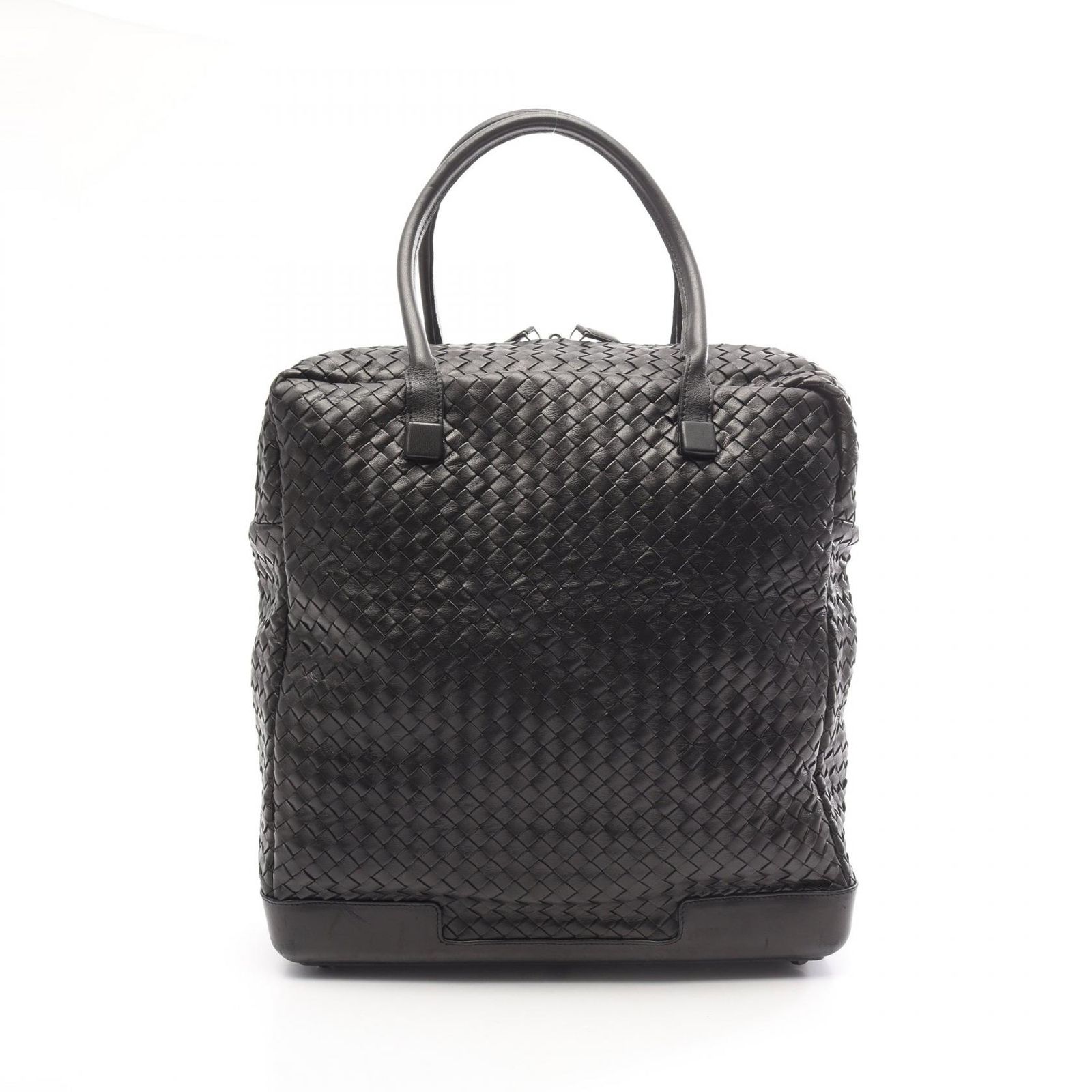 ボッテガヴェネタ BOTTEGA VENETA トートバッグ イントレチャート ブラック レザー イントレチャート トート レディース Used B
