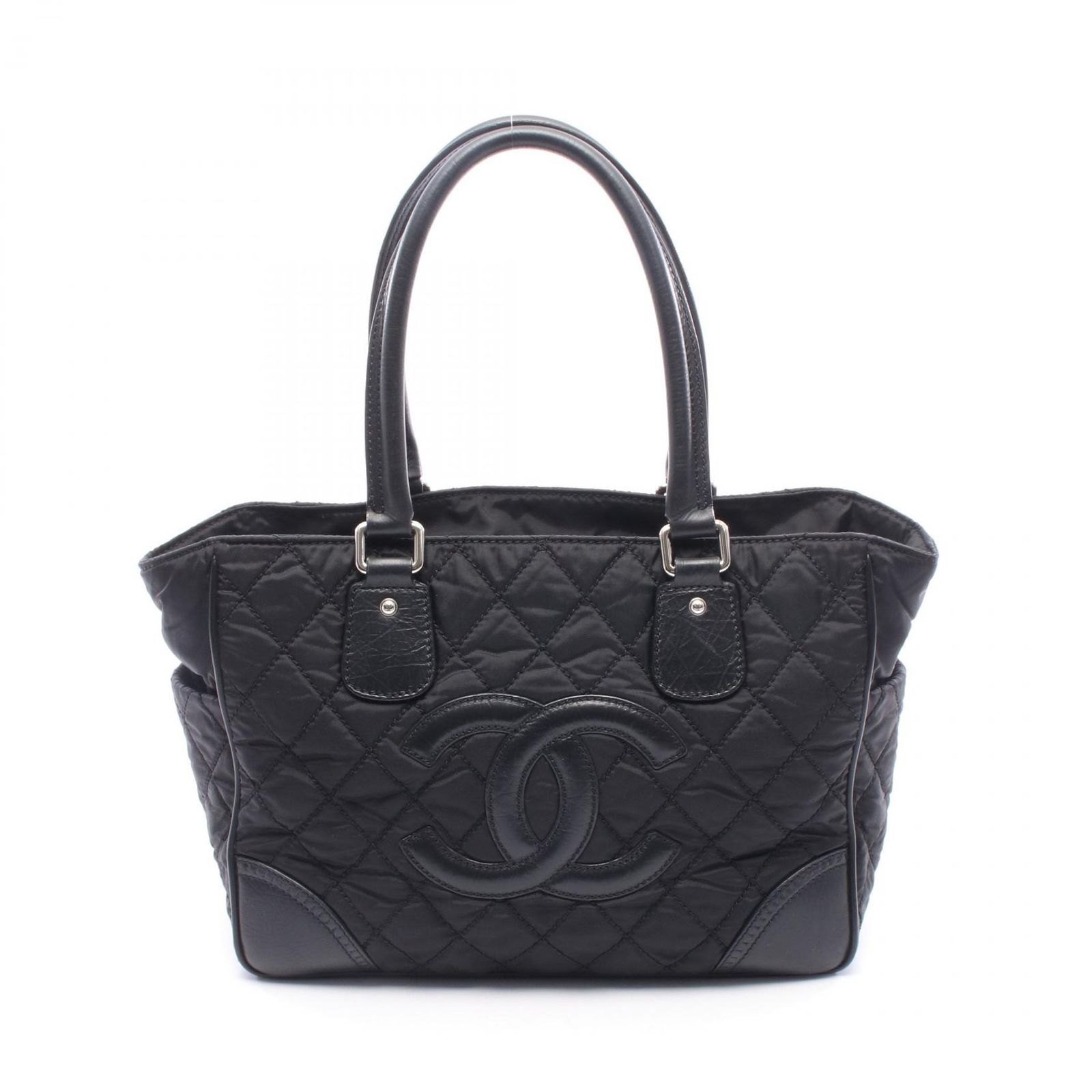 シャネル CHANEL トートバッグ パリニューヨークライン A33100 ブラック ナイロン レザー パリニューヨーク トートバッグ レディース Used A