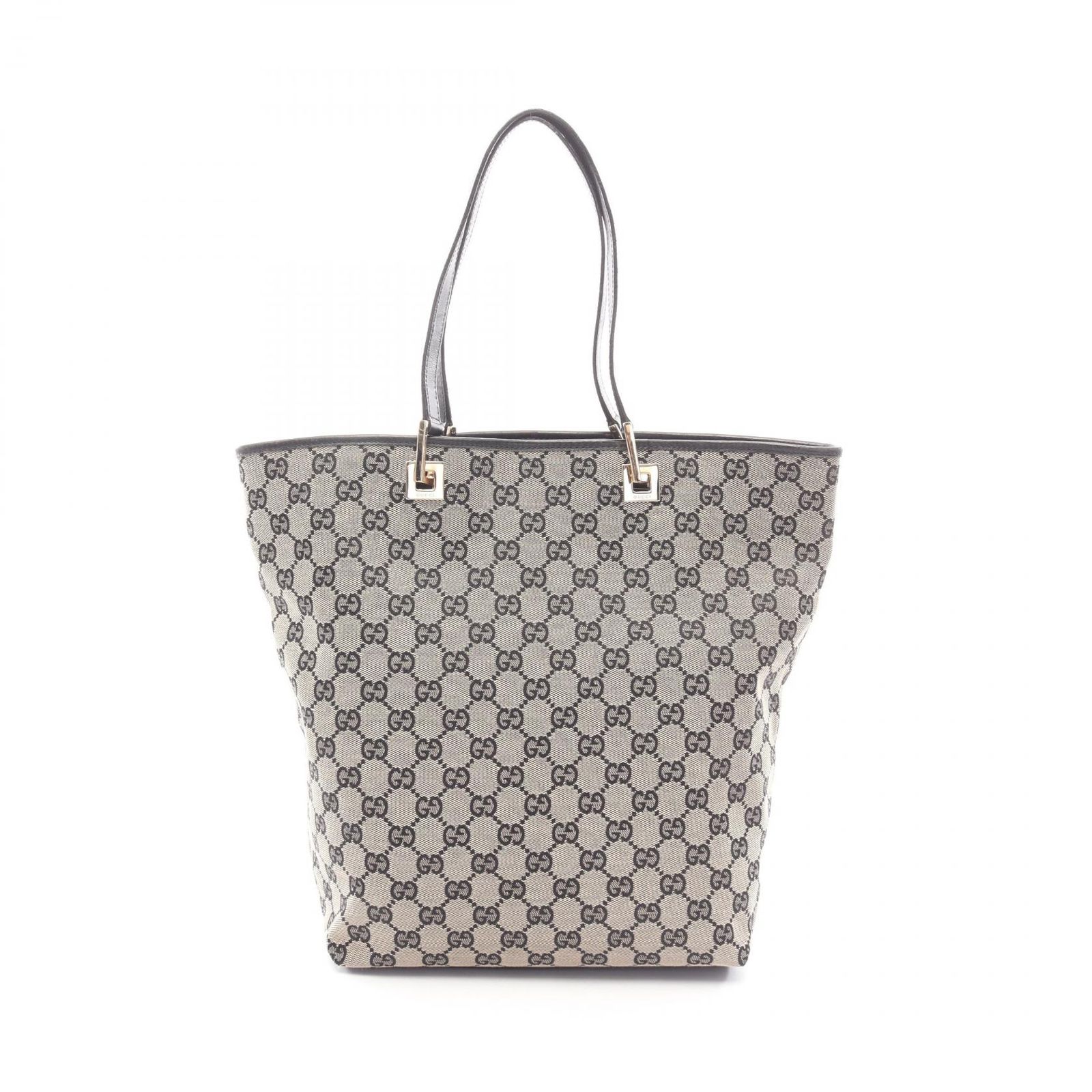 グッチ GUCCI トートバッグ GGキャンバス 002･1098 ベージュ/ブラック キャンバス レザー GGキャンバス トート レディース Used B
