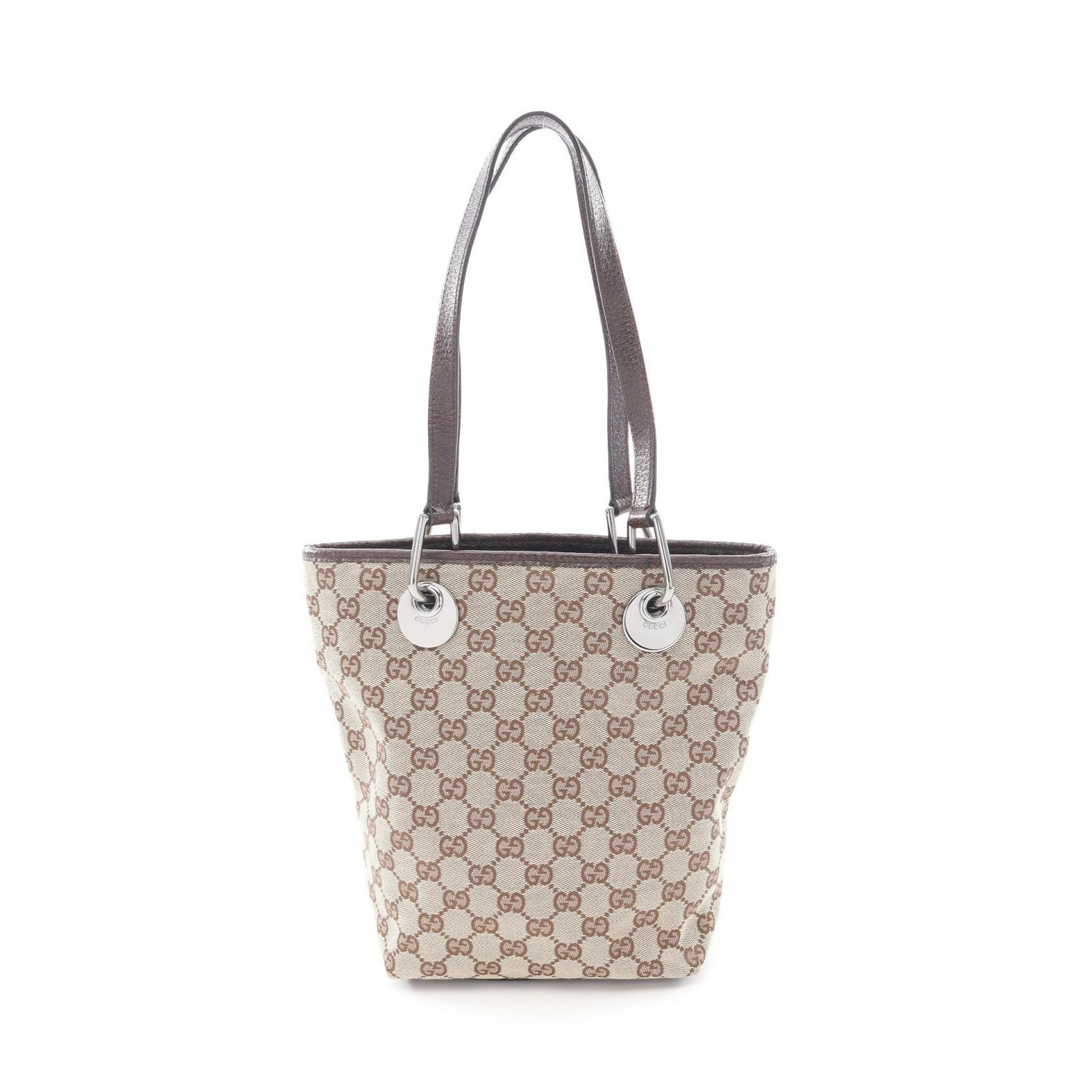グッチ GUCCI トートバッグ GGキャンバス 120840 ベージュ キャンバス レザー トートバッグ レディース Used B