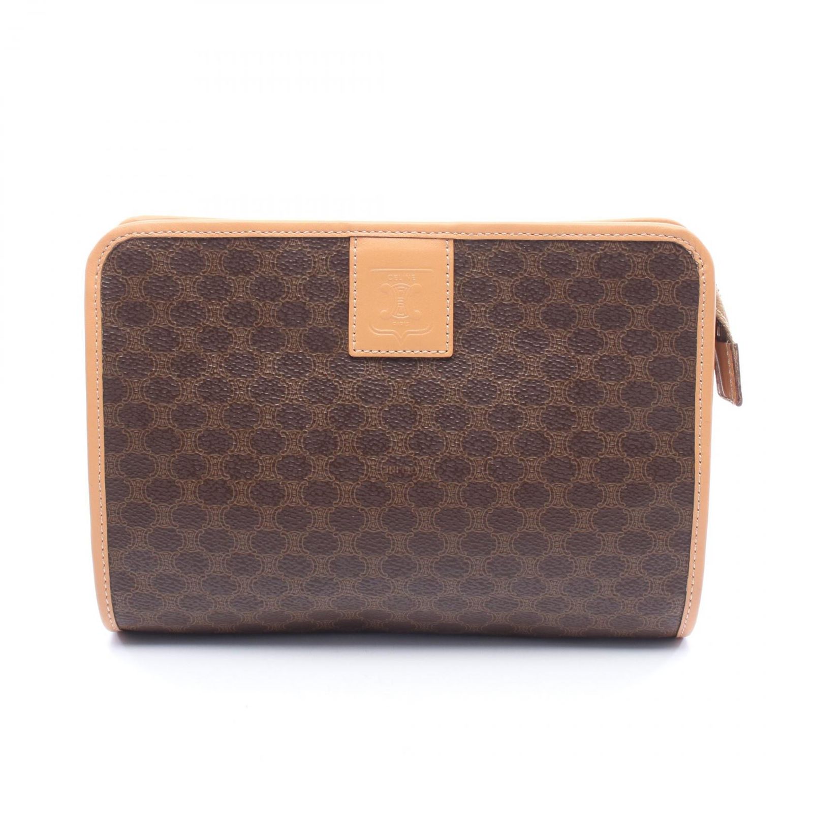 セリーヌ CELINE セカンドバッグ クラッチバッグ マカダム ダークブラウン PVCコーティングキャンバス レザー クラッチバッグ レディース Used A 20,054円