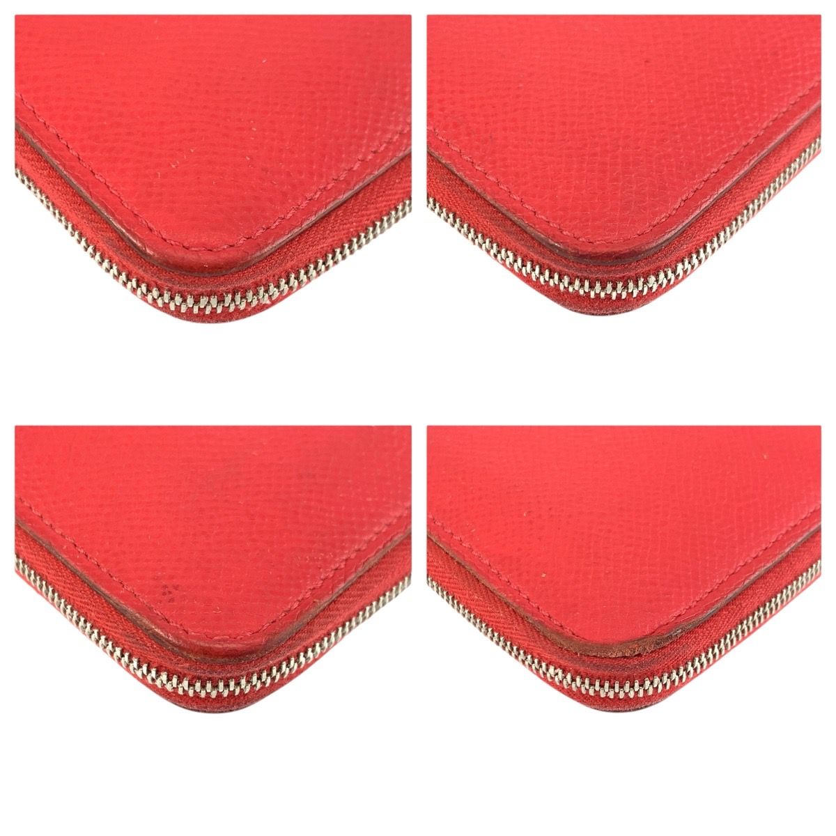 HERMES エルメス アザップロング シルクイン レッド シルバー金具