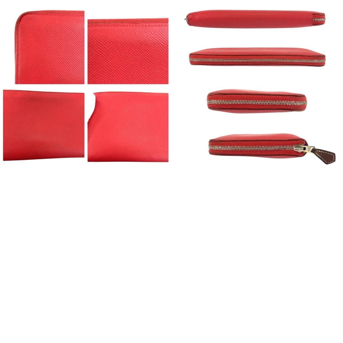 HERMES エルメス アザップロング シルクイン レッド シルバー金具