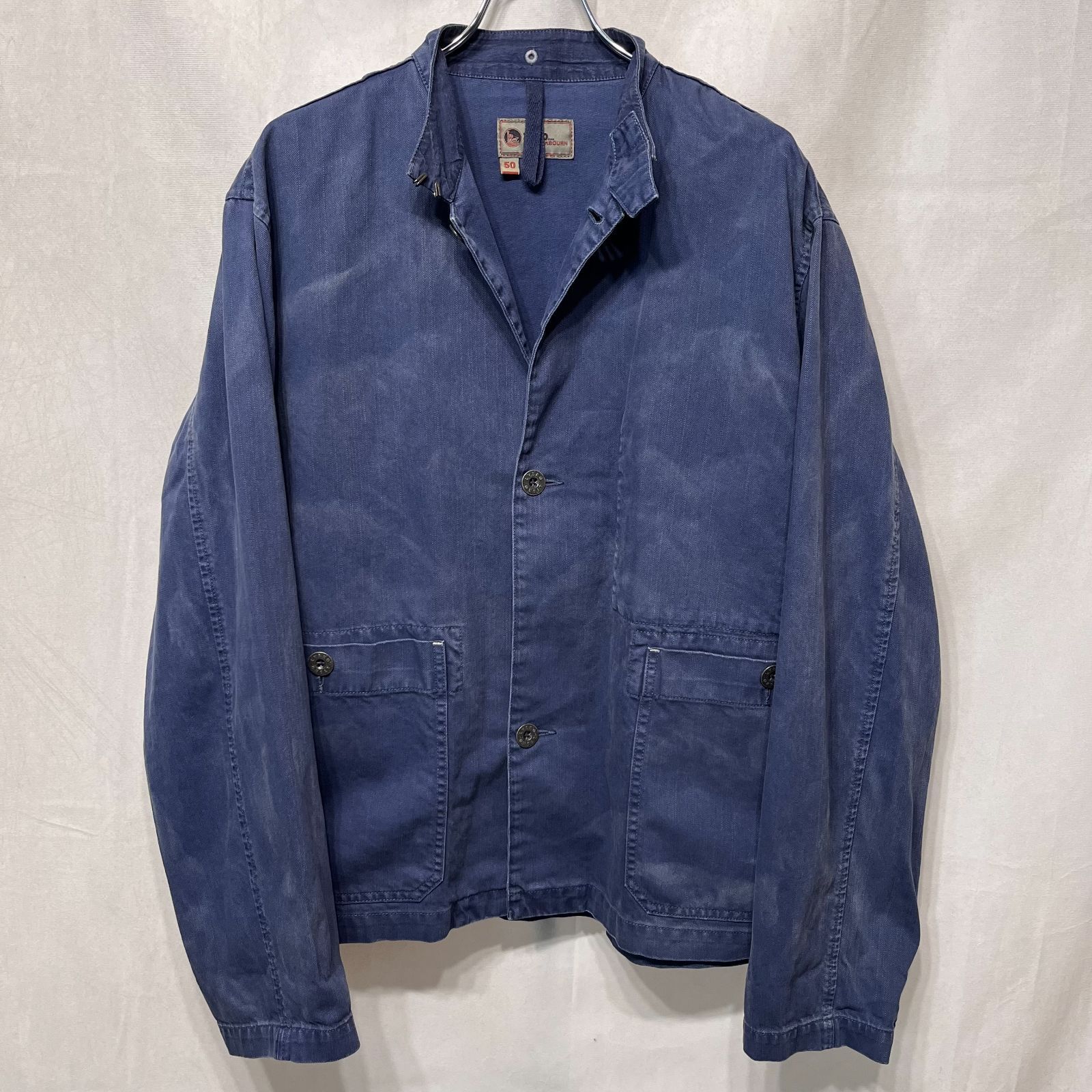 LYBRO Nigel Cabourn ライブロ ナイジェルケーボン ● 8048-13-80010 RAILROAD JACKET COTTON TWILL ユーズドフェード加工スタンドカラー レイルロードジャケット