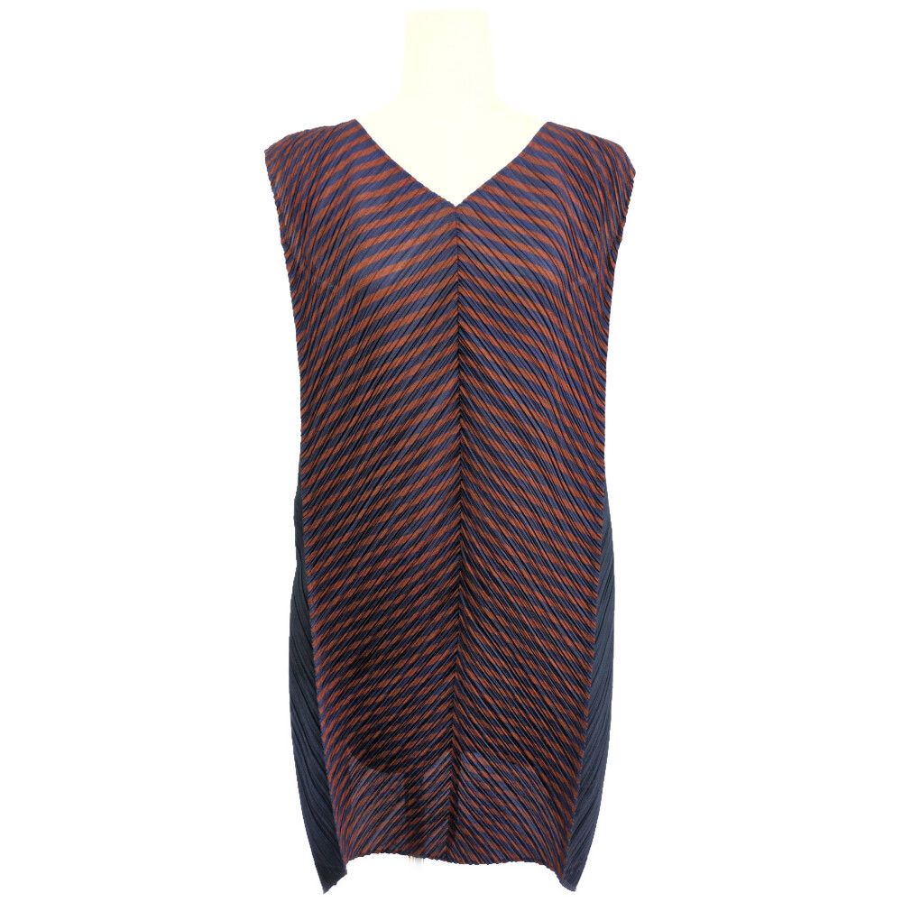 PLEATS PLEASE プリーツプリーズ カットソー・Tシャツワンピース PP43 JT636636 3 ネイビー【春夏秋】【♀】【S】【レディース】★■614160【中古】