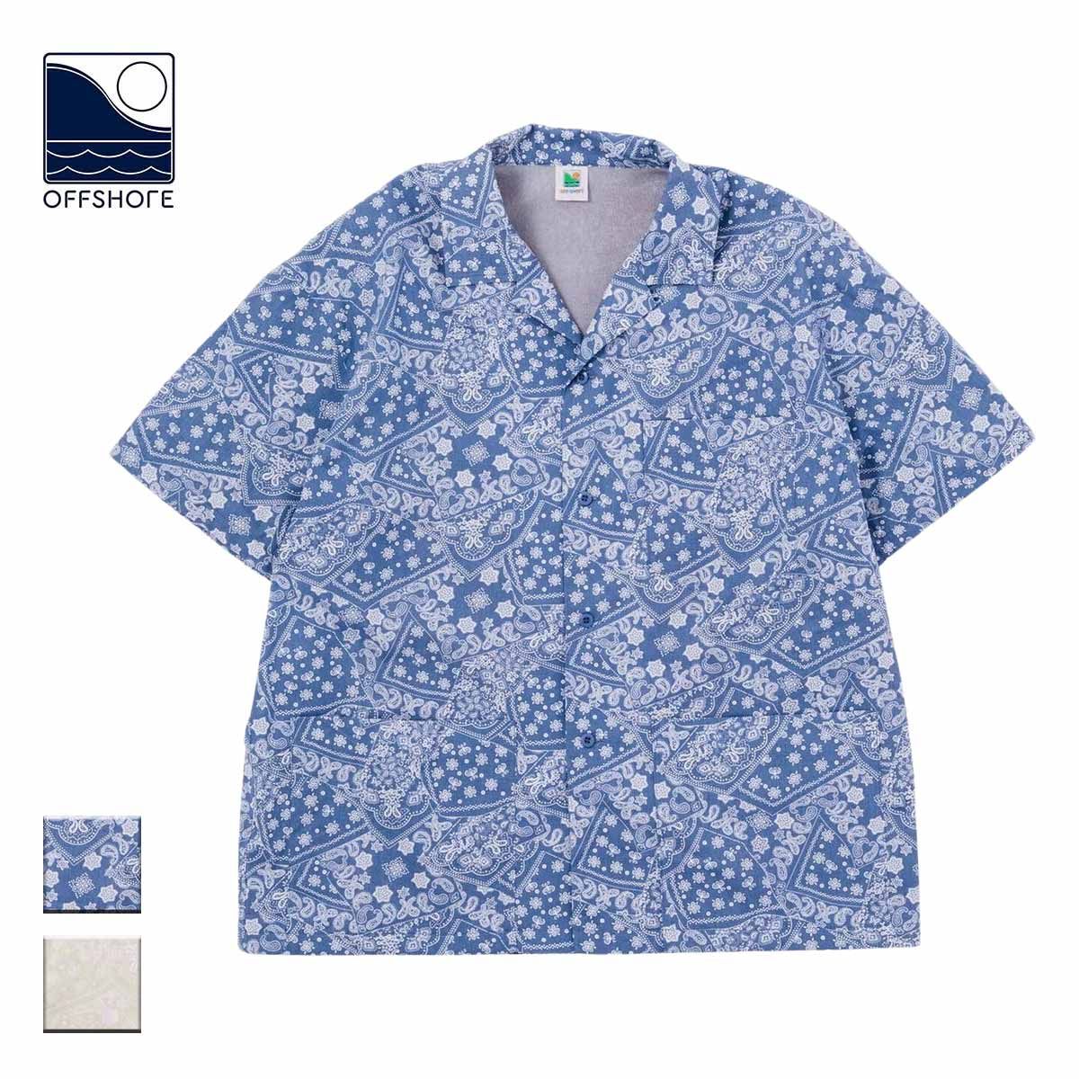 【新品】 OFFSHORE オフショア PAISLEY SHIRTS メンズ/レディース ブルー/ベージュ S-XL OS26-2SH-003 11,311円