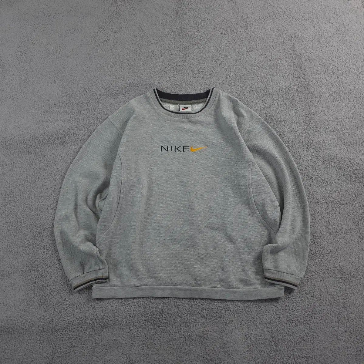 90s NIKE オールドスクール ビックロゴ クルーネック スウェット シャツ(85)