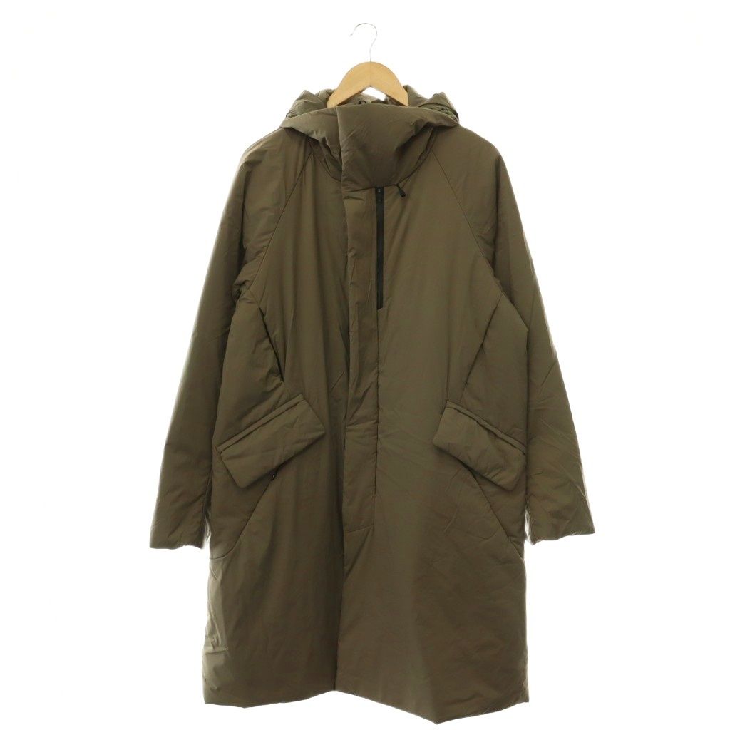デサント DESCENTE フーデッドスタイリッシュコート アウター 中綿 L グレージュ /NR ■ECD002