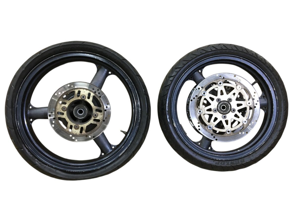 タイヤホイールセット kawasaki ZX-4 ZX400G 前後 ホイール セット ディスク付 レストア