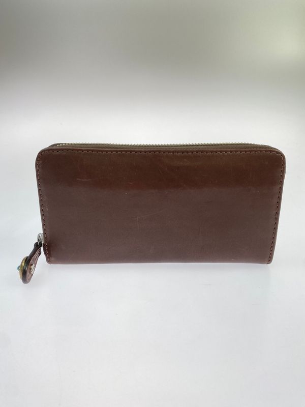 【中古品】 SAAD サード ROUND ZIP WALLET BROWN ラウンド ジップ ウォレット 長財布 レザー 革 【200-260512-em-11-min】