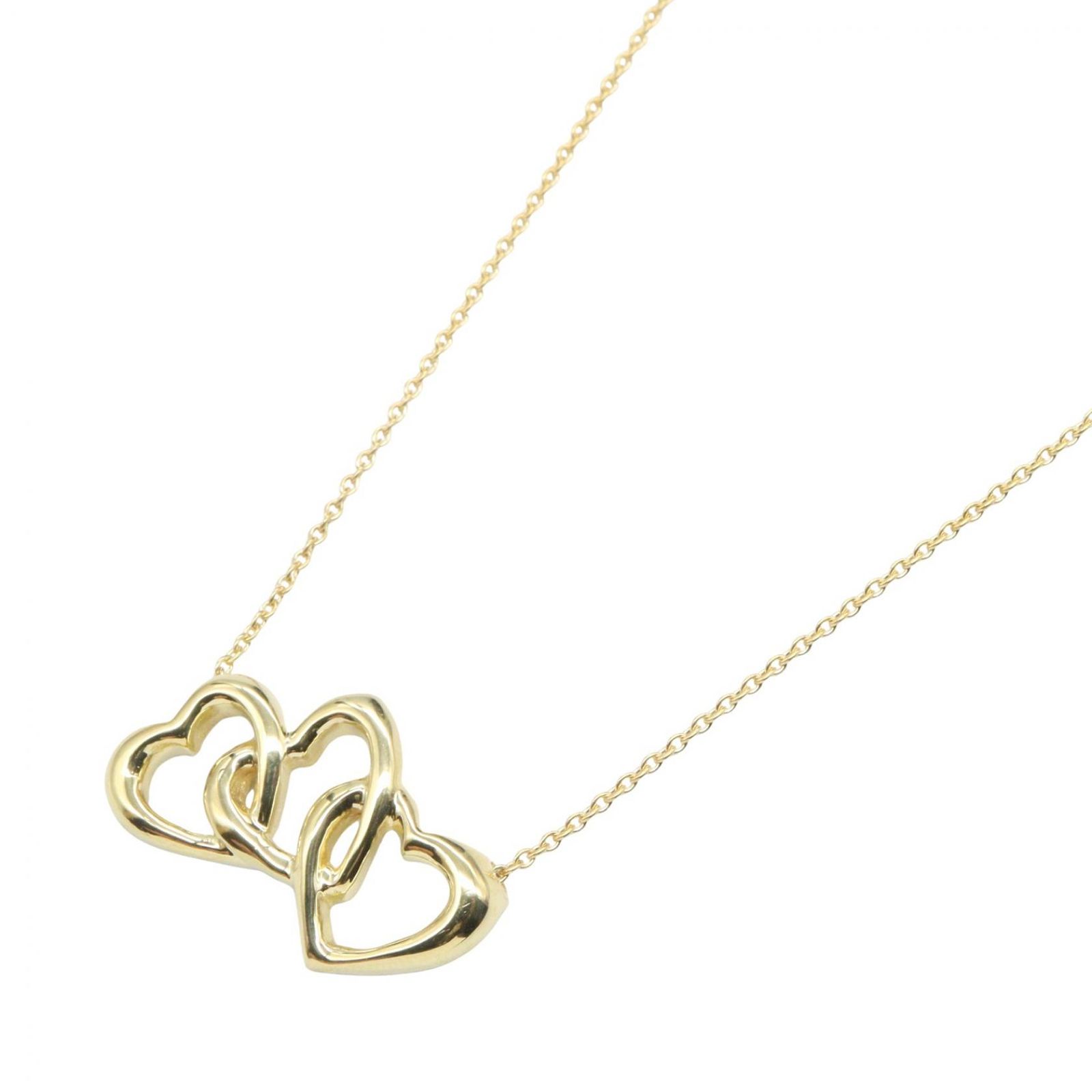 ティファニー TIFFANY＆CO ネックレス トリプルハート ネックレス 首回40㎝ K18（イエローゴールド） トリプルハート ネックレス レディース Used A