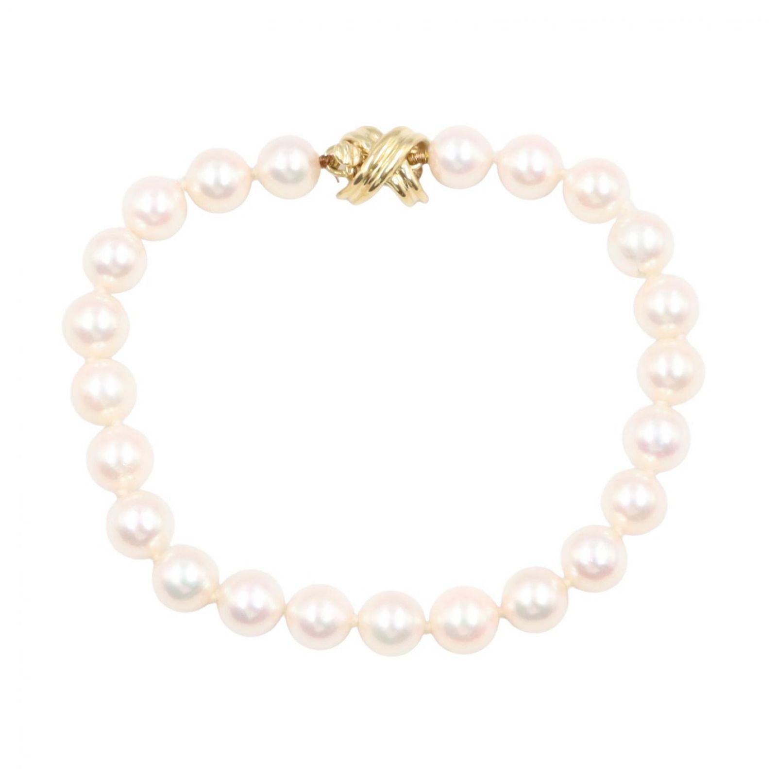 ティファニー TIFFANY＆CO ブレスレット シグネチャー パール ブレスレット 腕回り14.5㎝ K18（イエローゴールド） シグネチャー パール ブレスレット レディース