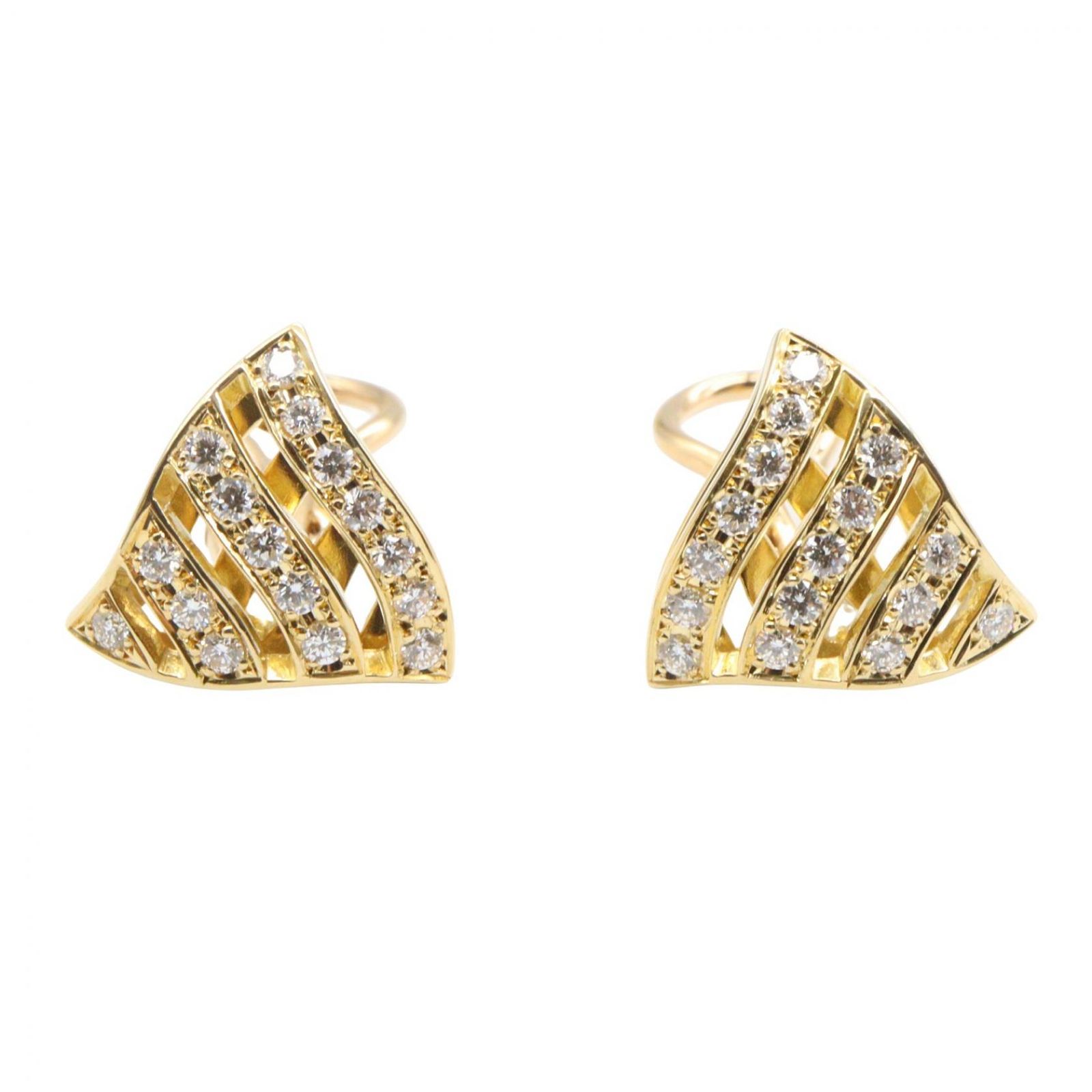 ミキモト MIKIMOTO イヤリング ダイヤ イヤリング K18（イエローゴールド） ダイヤモンド ダイヤ イヤリング レディース Used A