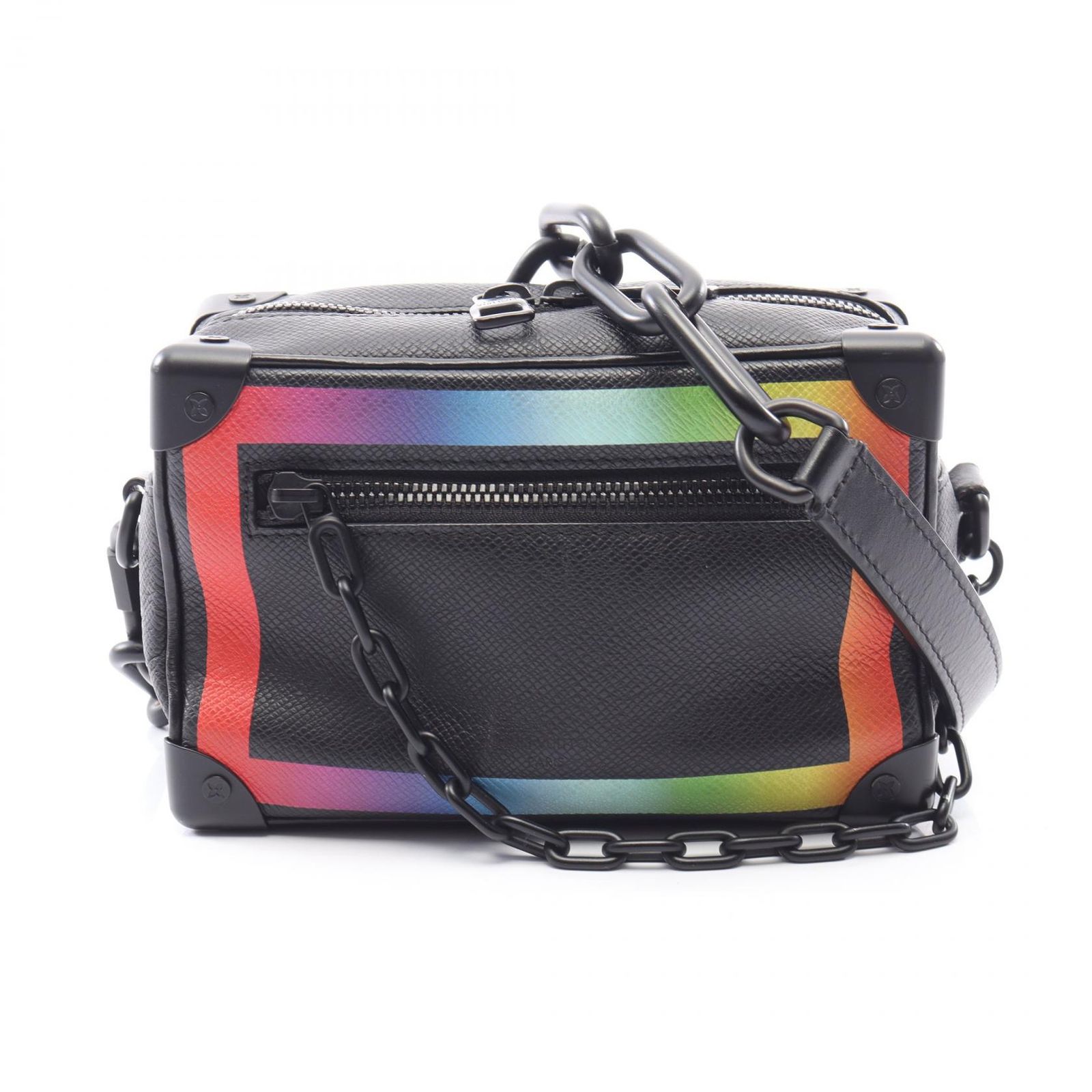 ルイ・ヴィトン LOUIS VUITTON ショルダーバッグ ミニ ソフトトランク タイガ レインボー M30351 ノワール/レインボー レザー ミニ・ソフトトランク メンズ Used A
