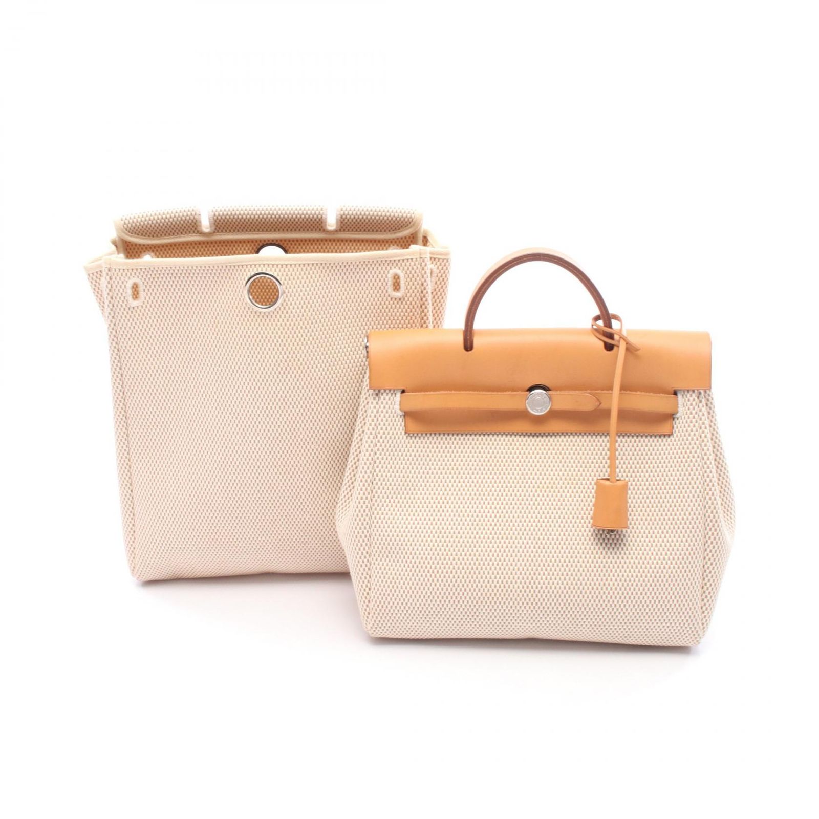 エルメス HERMES リュックサック バックパック エールバッグ アドPM ナチュラル/エクリュ レザー エールバッグアドPM ナチュラル/エクリュ レディース Used B
