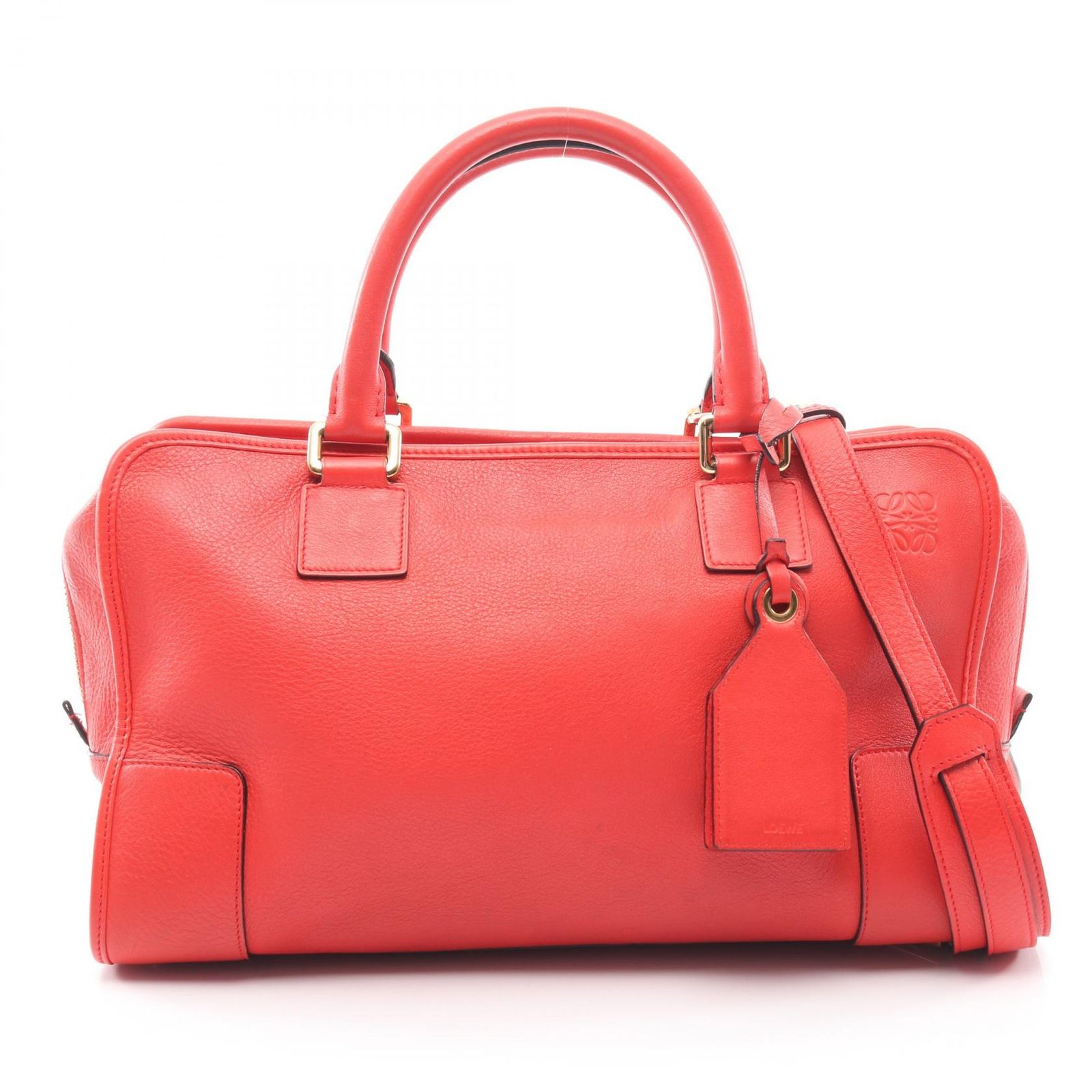 ロエベ LOEWE ハンドバッグ アマソナ36 2WAY レッド レザー アマソナ36 レディース Used B