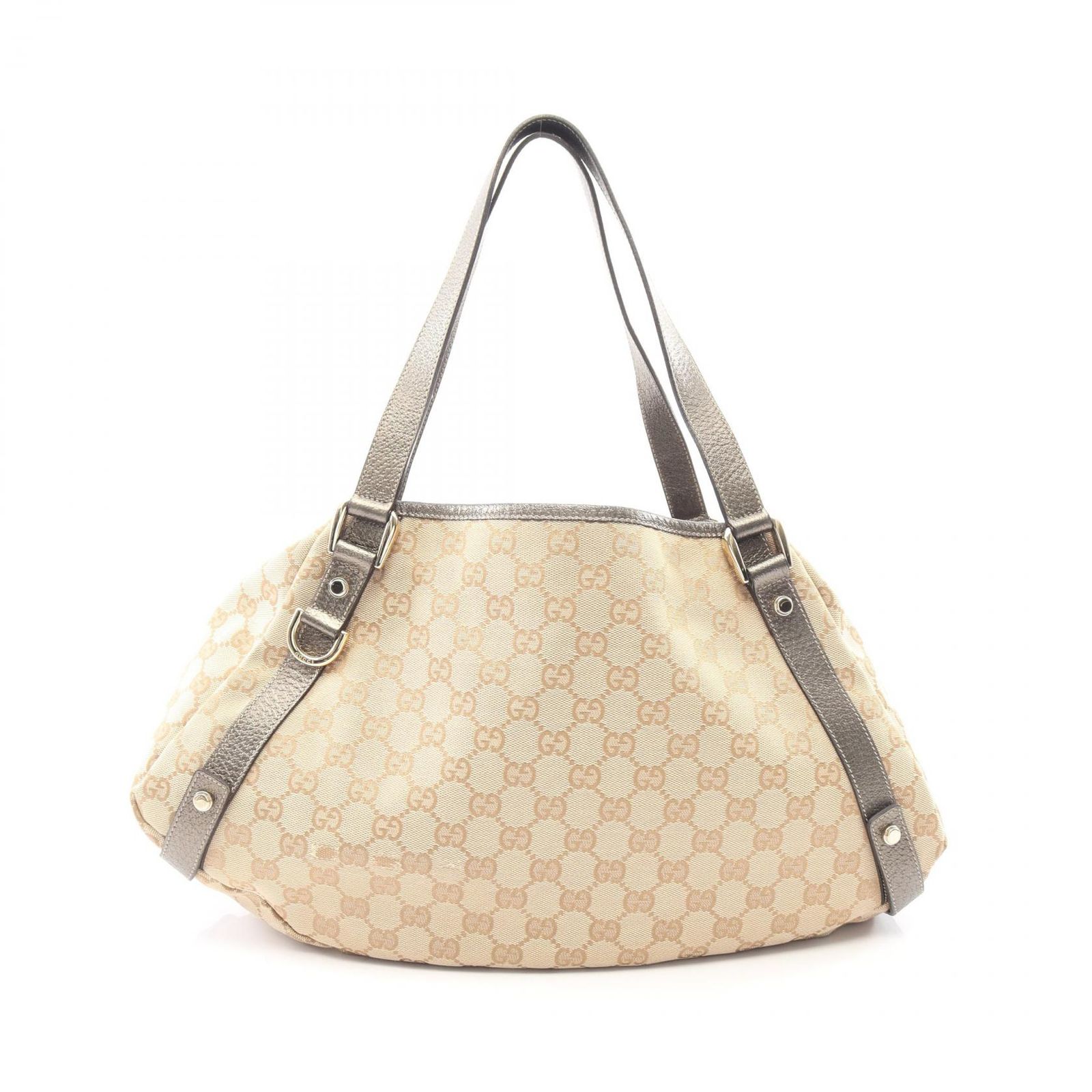 グッチ GUCCI ショルダーバッグ アビー GGキャンバス 130736 ベージュ キャンバス レザー アビー トートバッグ レディース Used B