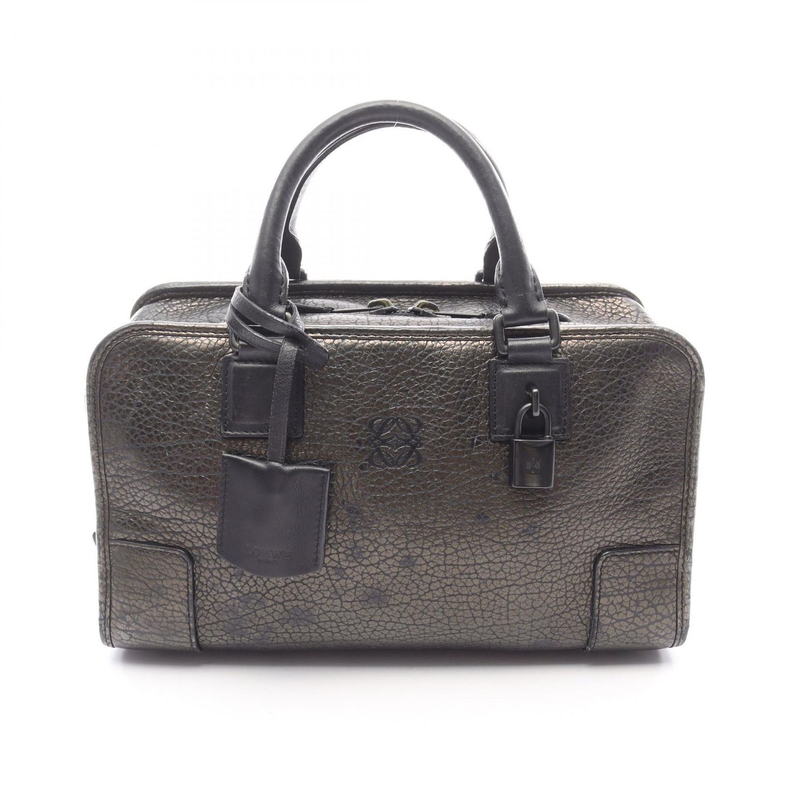 ロエベ LOEWE ハンドバッグ アマソナ28 ダークブラウン レザー アマソナ28 レディース Used B