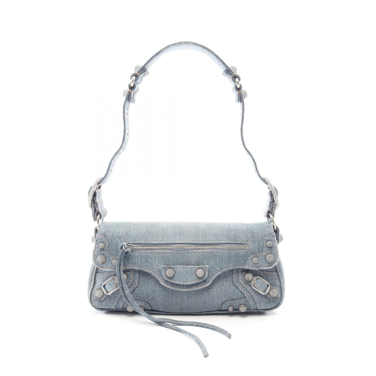 バレンシアガ BALENCIAGA ショルダーバッグ ル カゴール S ブルー デニム ル カゴール S ショルダーバッグ レディース Used A