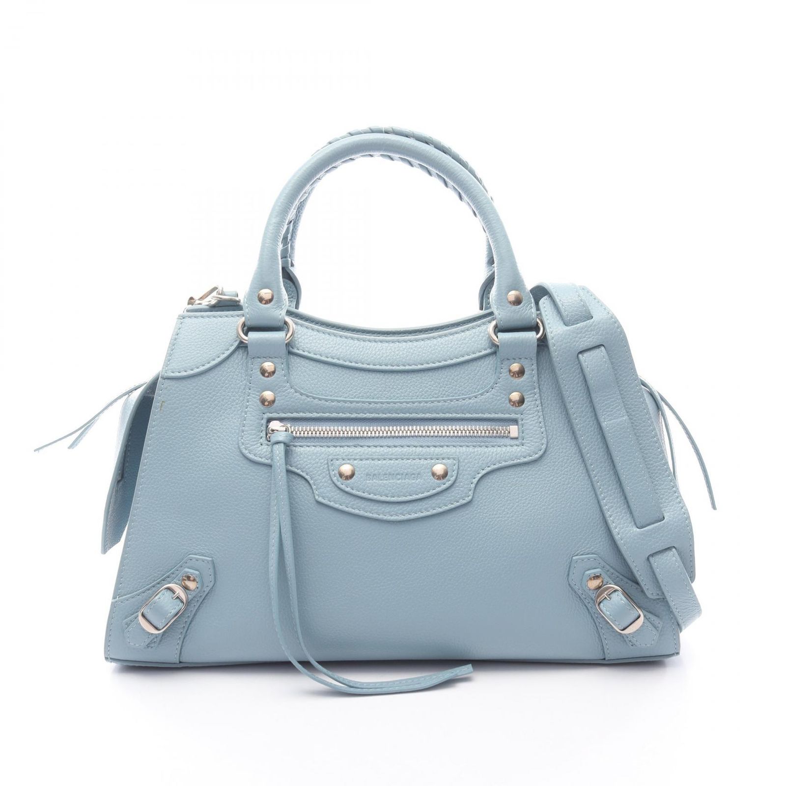 バレンシアガ BALENCIAGA ハンドバッグ ネオクラシックシティ スモール 2WAY ブルー レザー ネオクラシックシティ スモール 2wayハンド レディース Used A