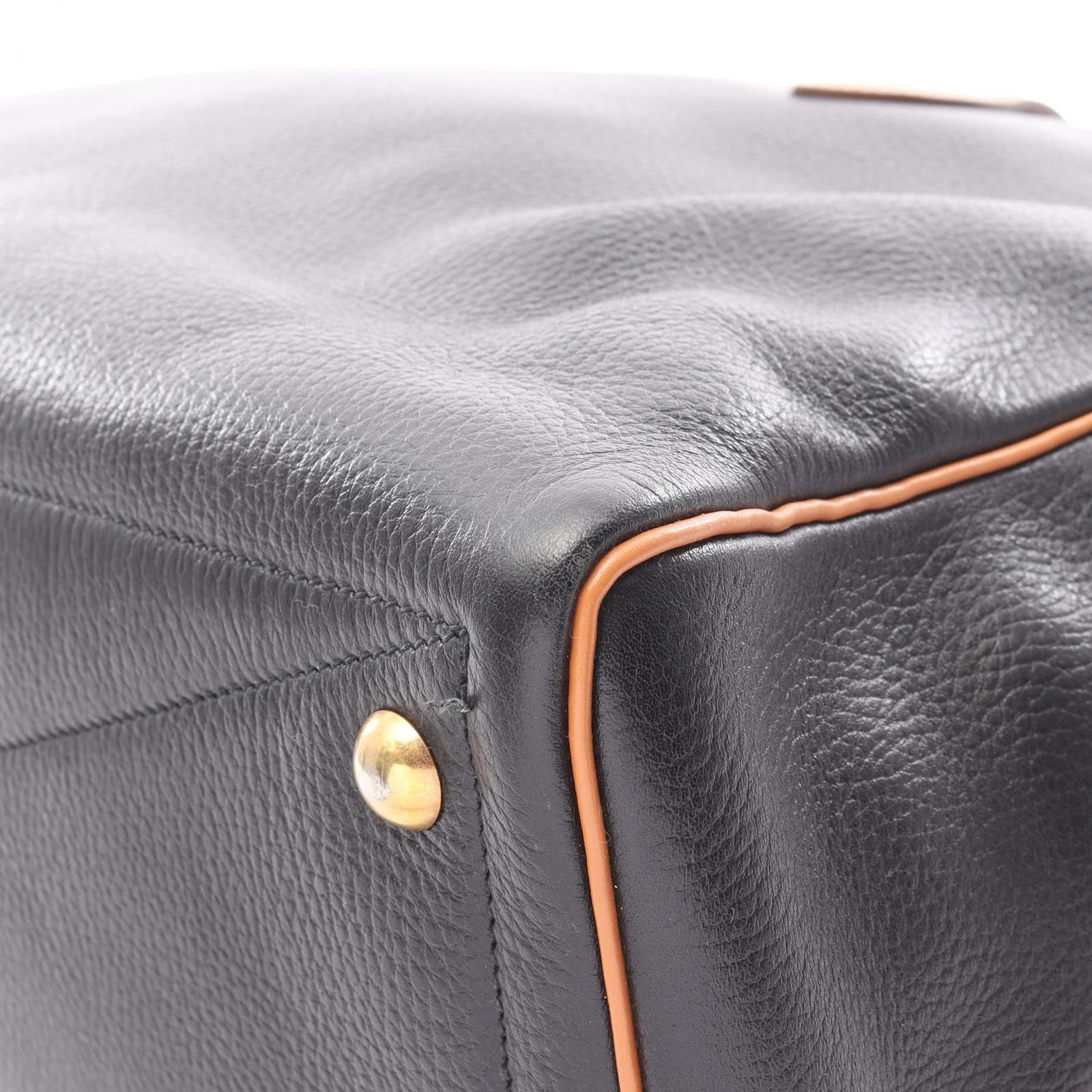エルメス HERMES ボストンバッグ ヴィクトリア43 ブラック/ナチュラル レザー ヴィクトリア43 ブラック/ナチュラル レディース Used A
