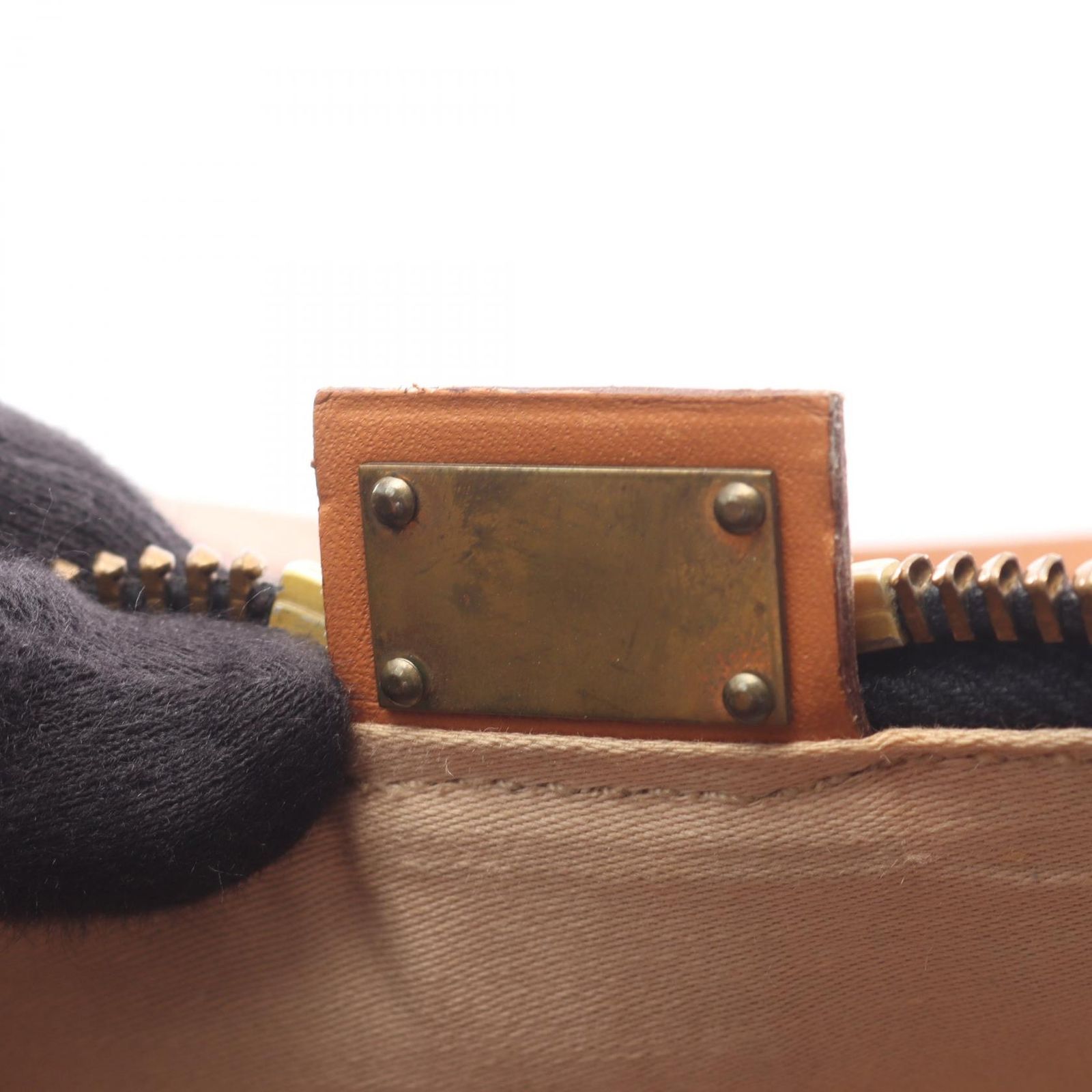 エルメス HERMES ボストンバッグ ヴィクトリア43 ブラック/ナチュラル レザー ヴィクトリア43 ブラック/ナチュラル レディース Used A