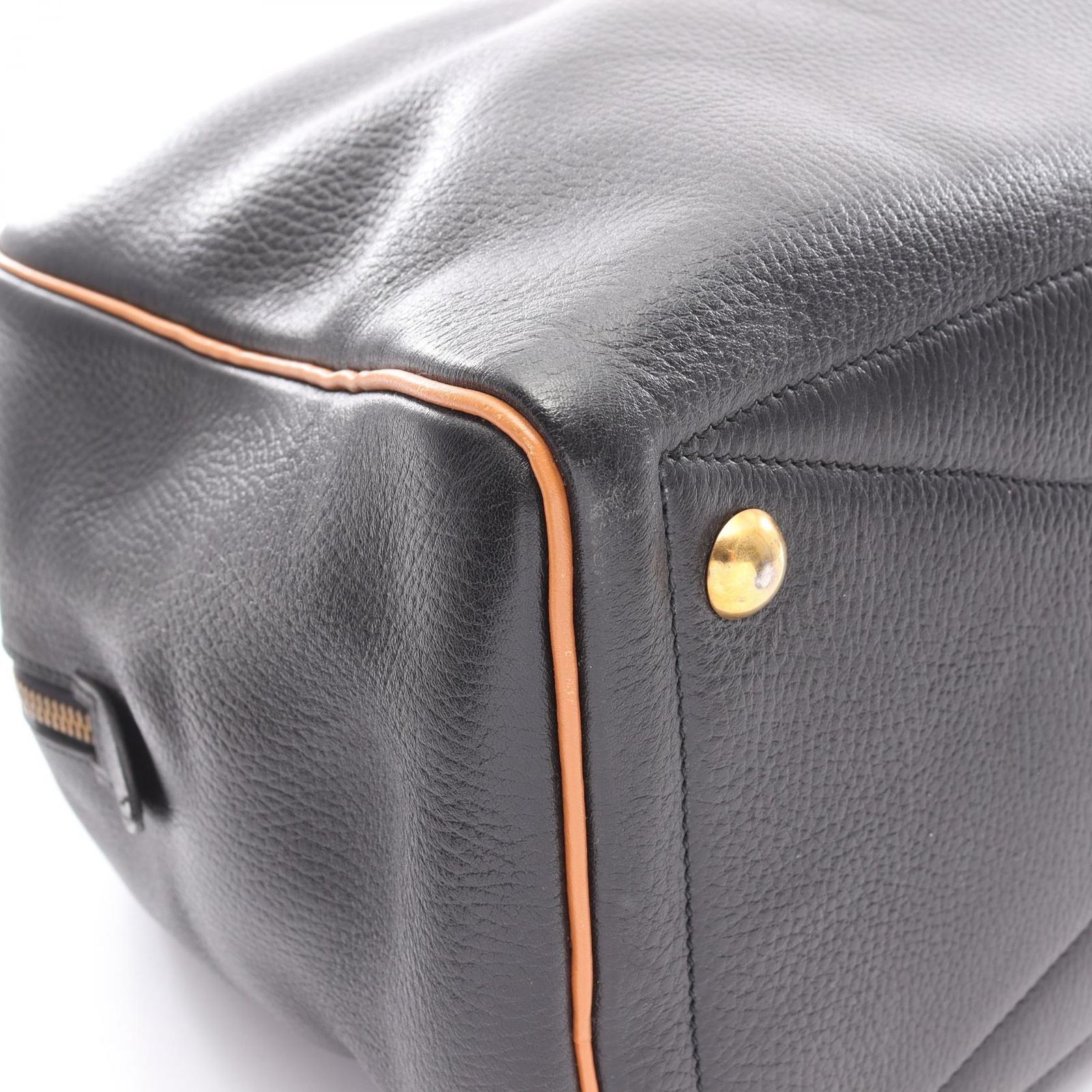 エルメス HERMES ボストンバッグ ヴィクトリア43 ブラック/ナチュラル レザー ヴィクトリア43 ブラック/ナチュラル レディース Used A