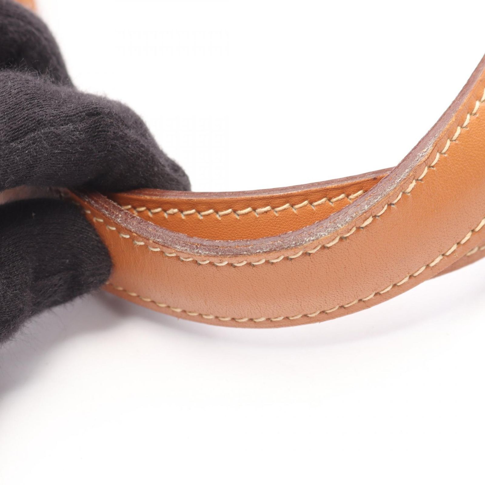 エルメス HERMES ボストンバッグ ヴィクトリア43 ブラック/ナチュラル レザー ヴィクトリア43 ブラック/ナチュラル レディース Used A