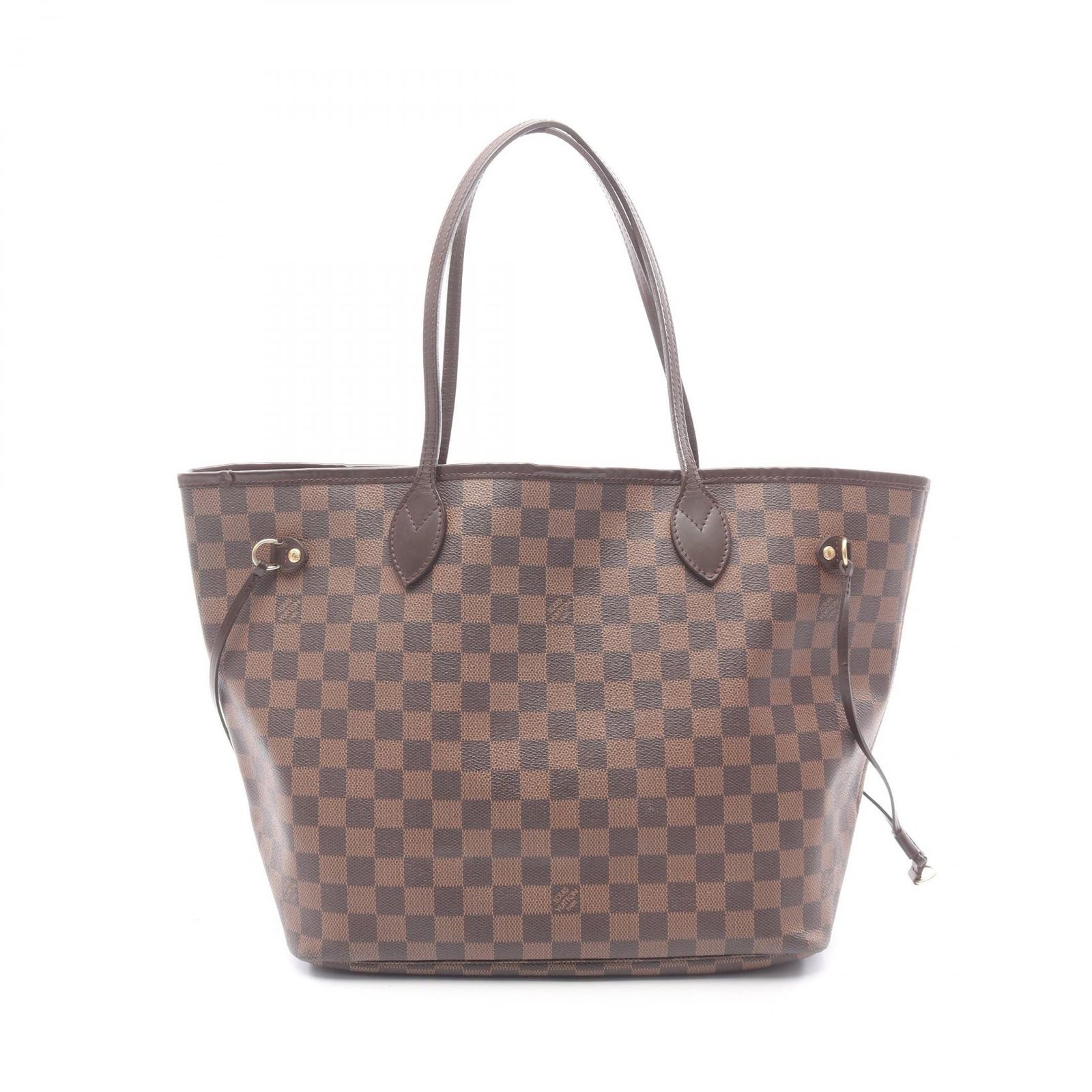 ルイ・ヴィトン LOUIS VUITTON トートバッグ ネヴァーフルMM ダミエエベヌ N51105 PVCコーティングキャンバス レザー ネヴァーフルMM レディース Used B