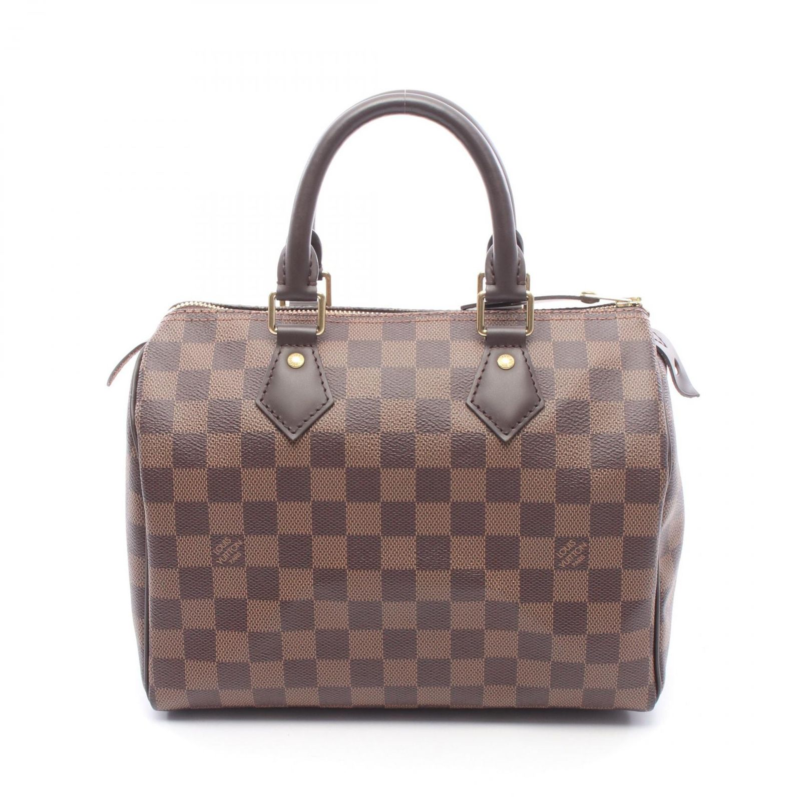 ルイ・ヴィトン LOUIS VUITTON ハンドバッグ スピーディ25 ダミエエベヌ N41365 PVCコーティングキャンバス レザー スピーディ25 レディース Used A