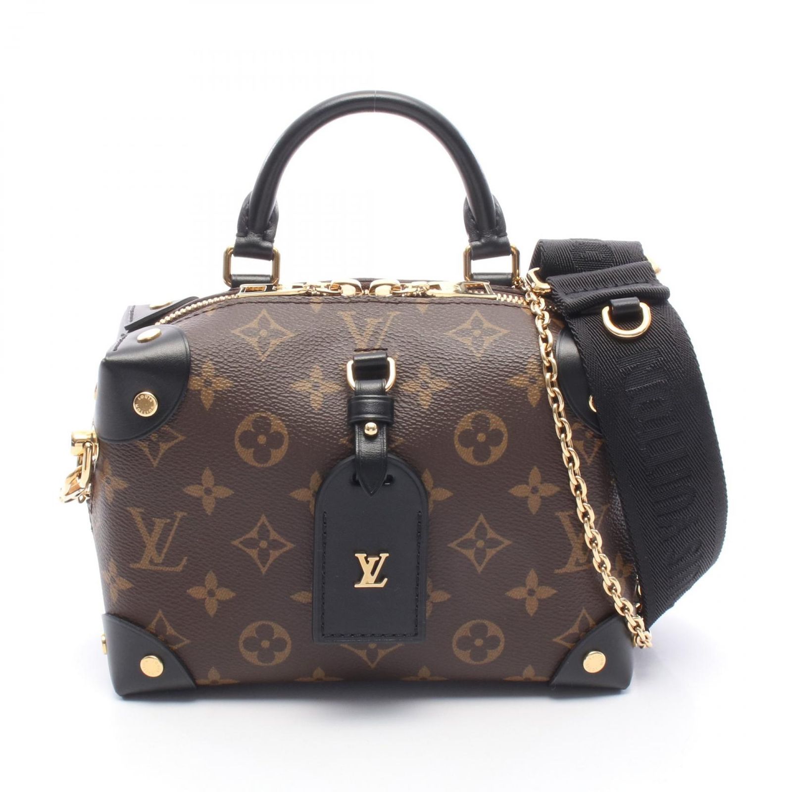 ルイ・ヴィトン LOUIS VUITTON ハンドバッグ プティット マル スープル モノグラム M45571 ノワール PVCコーティングキャンバス レザー プティット・マル スープル