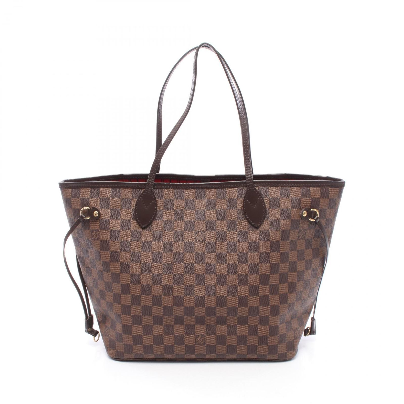ルイ・ヴィトン LOUIS VUITTON トートバッグ ネヴァーフルMM ダミエエベヌ N51105 PVCコーティングキャンバス レザー ネヴァーフルMM レディース Used B