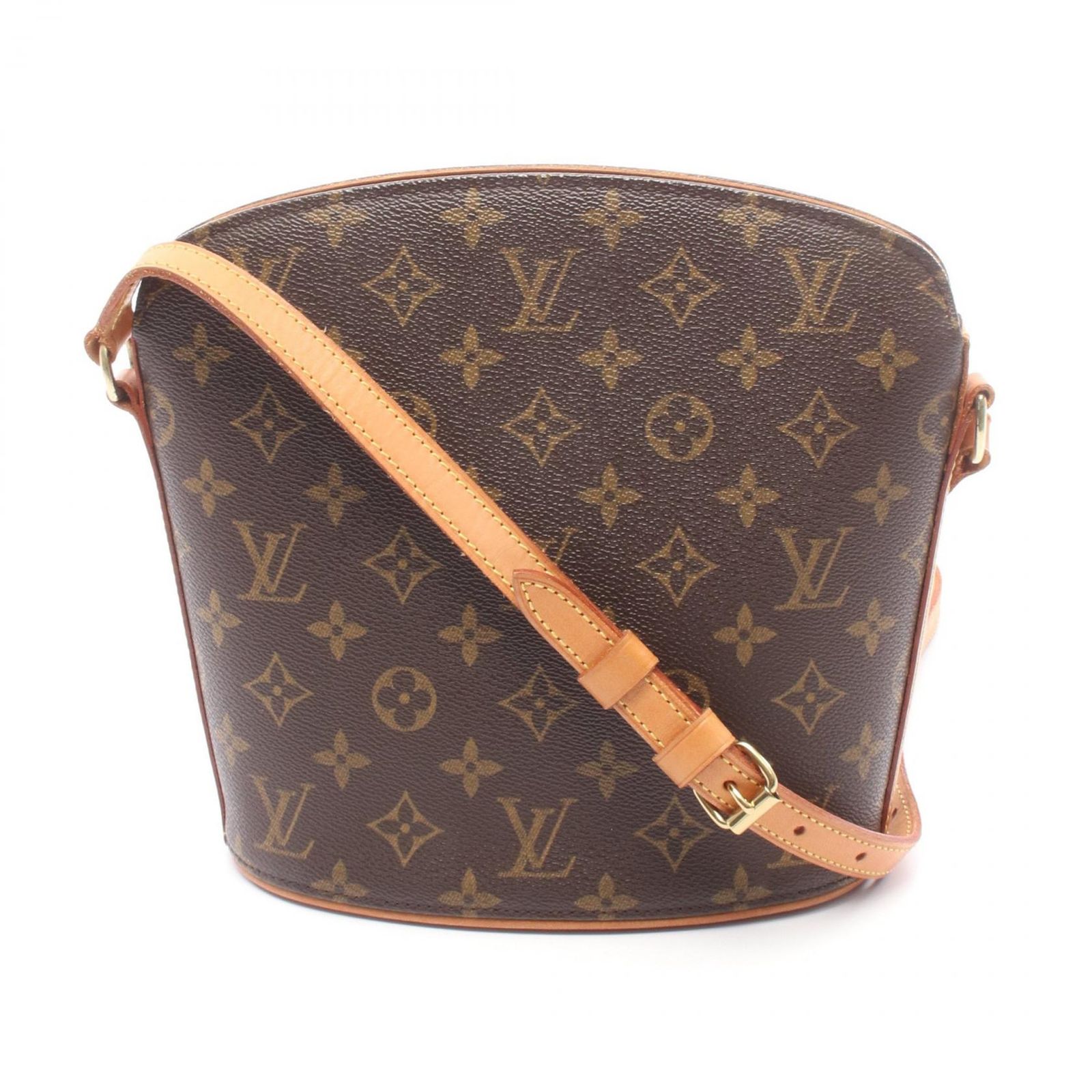 ルイ・ヴィトン LOUIS VUITTON ショルダーバッグ ドルーオ モノグラム M51290 PVCコーティングキャンバス レザー ドルーオ レディース Used B