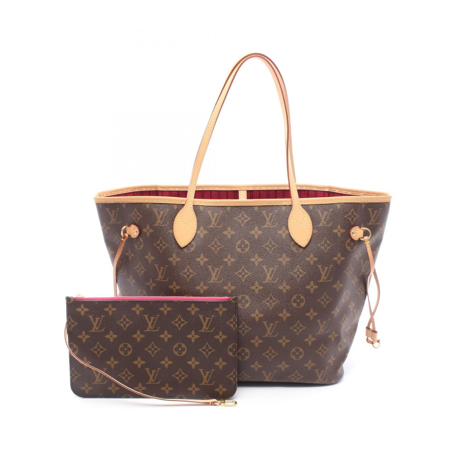 ルイ・ヴィトン LOUIS VUITTON トートバッグ ネヴァーフルMM モノグラム ピヴォワンヌ M41178 ピヴォワンヌ PVCコーティングキャンバス レザー ネヴァーフルMM レディース