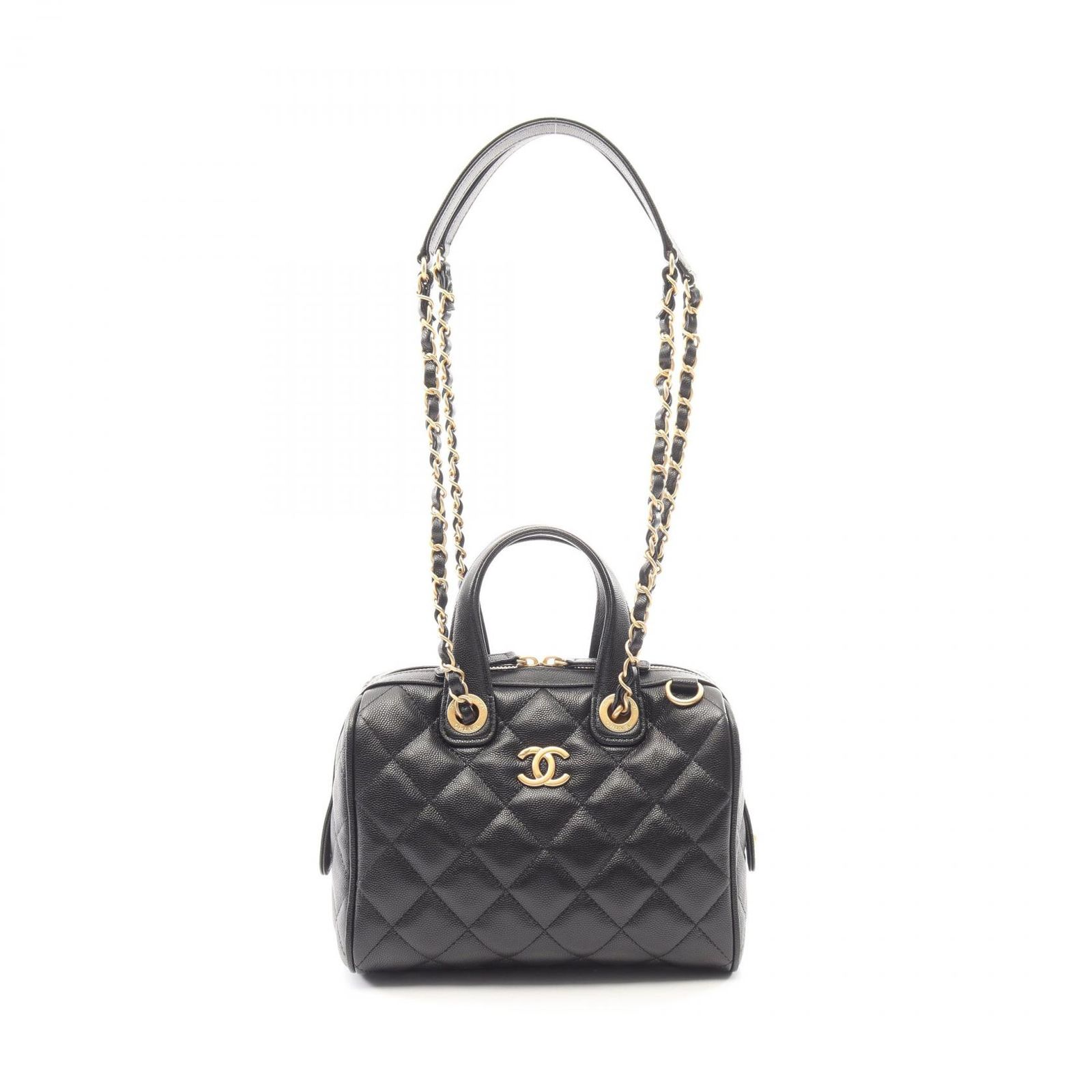 シャネル CHANEL ショルダーバッグ マトラッセ ミニボストンバッグ 2WAY AS5578 ブラック その他 マトラッセ ミニ ボストンバッグ レディース Used A