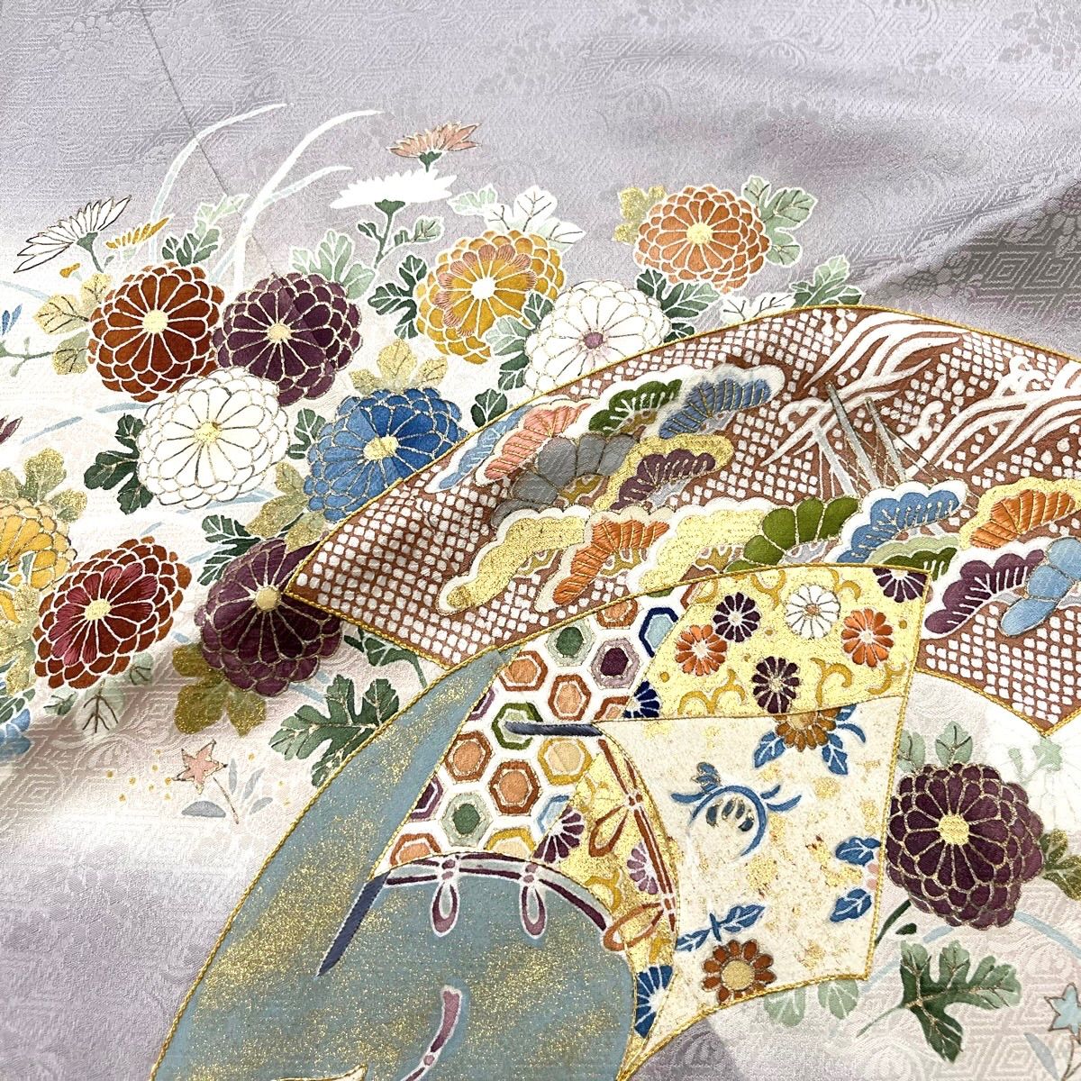 未使用品 逸品 上品 金彩 金駒刺繍 京友禅 正絹 訪問着 K1398 - メルカリ