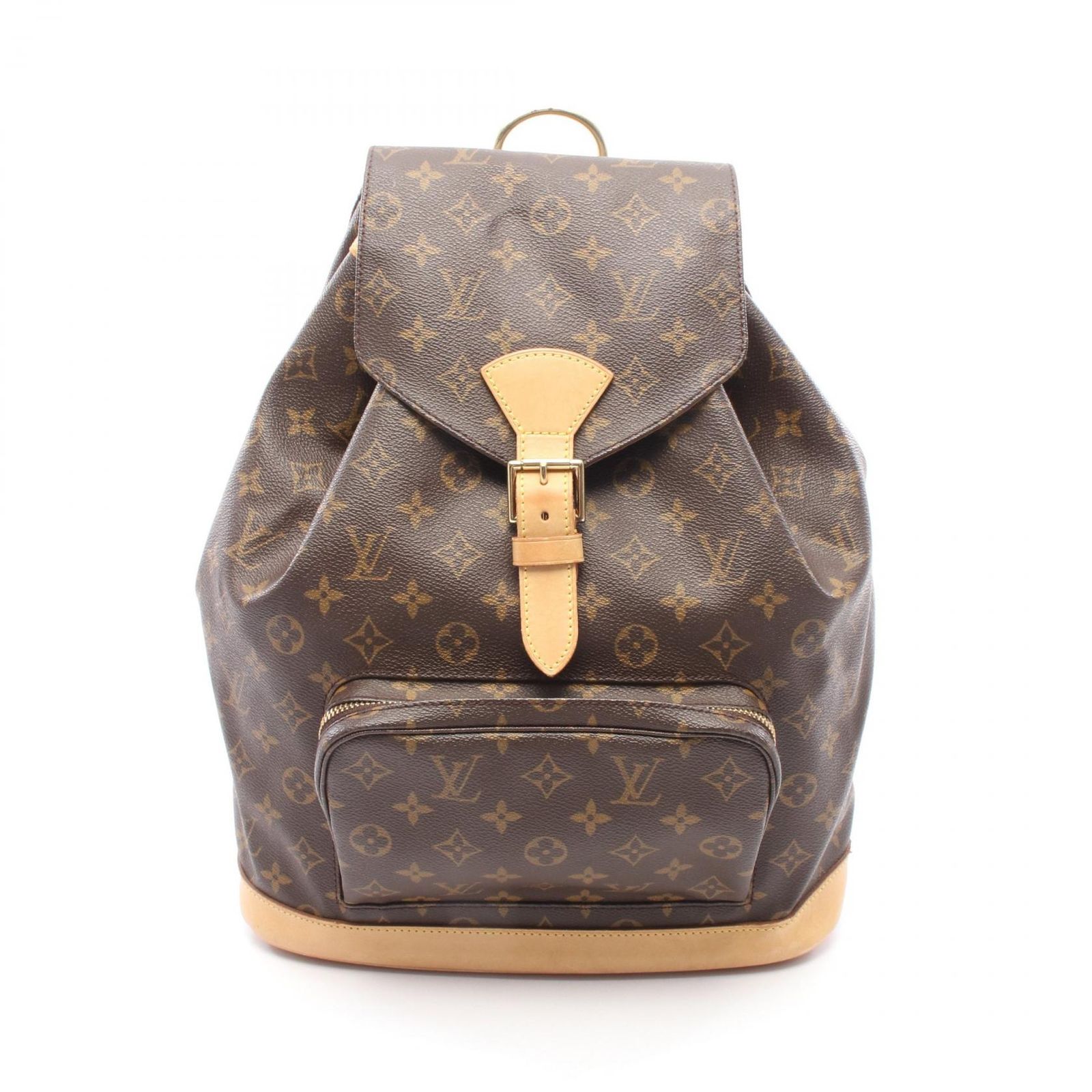 ルイ・ヴィトン LOUIS VUITTON リュックサック バックパック モンスリGM モノグラム M51135 PVCコーティングキャンバス レザー モンスリGM レディース Used A