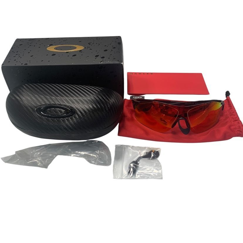 ♪4300 OAKLEY オークリー EVZero Path OO9313-3538 サングラス 中古 Chinese New Year 2023【Low Bridge Fit】マットブラックスプラッター/プリズムルビー