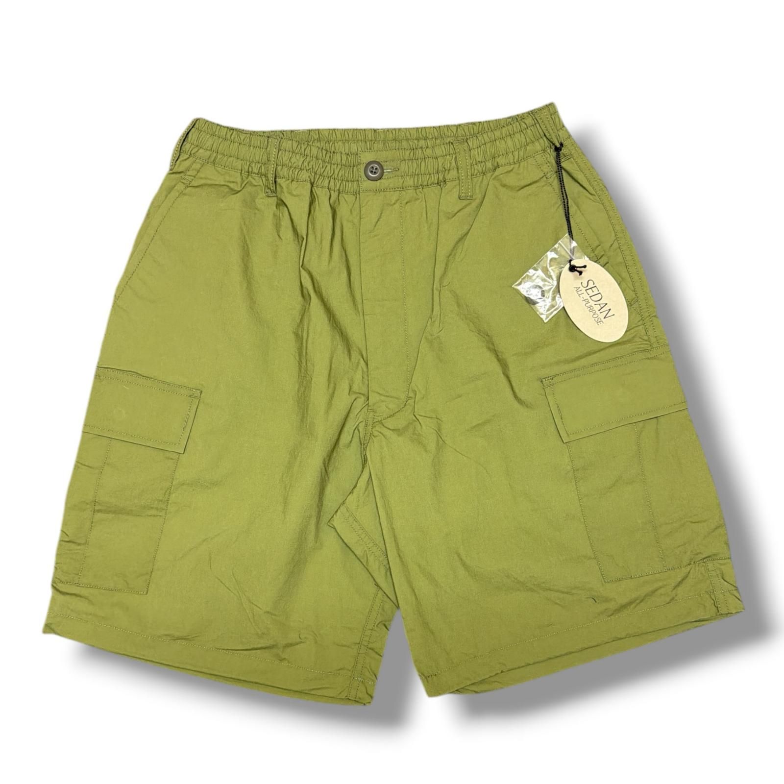 参考上代22000円 未使用 SEDAN ALL-PURPOSE 25SS Cotton Cargo Easy Shorts コットンカーゴイージーショーツ ハーフパンツ セダンオールパーパス SD25S-PT06 オリーブ M （670M）