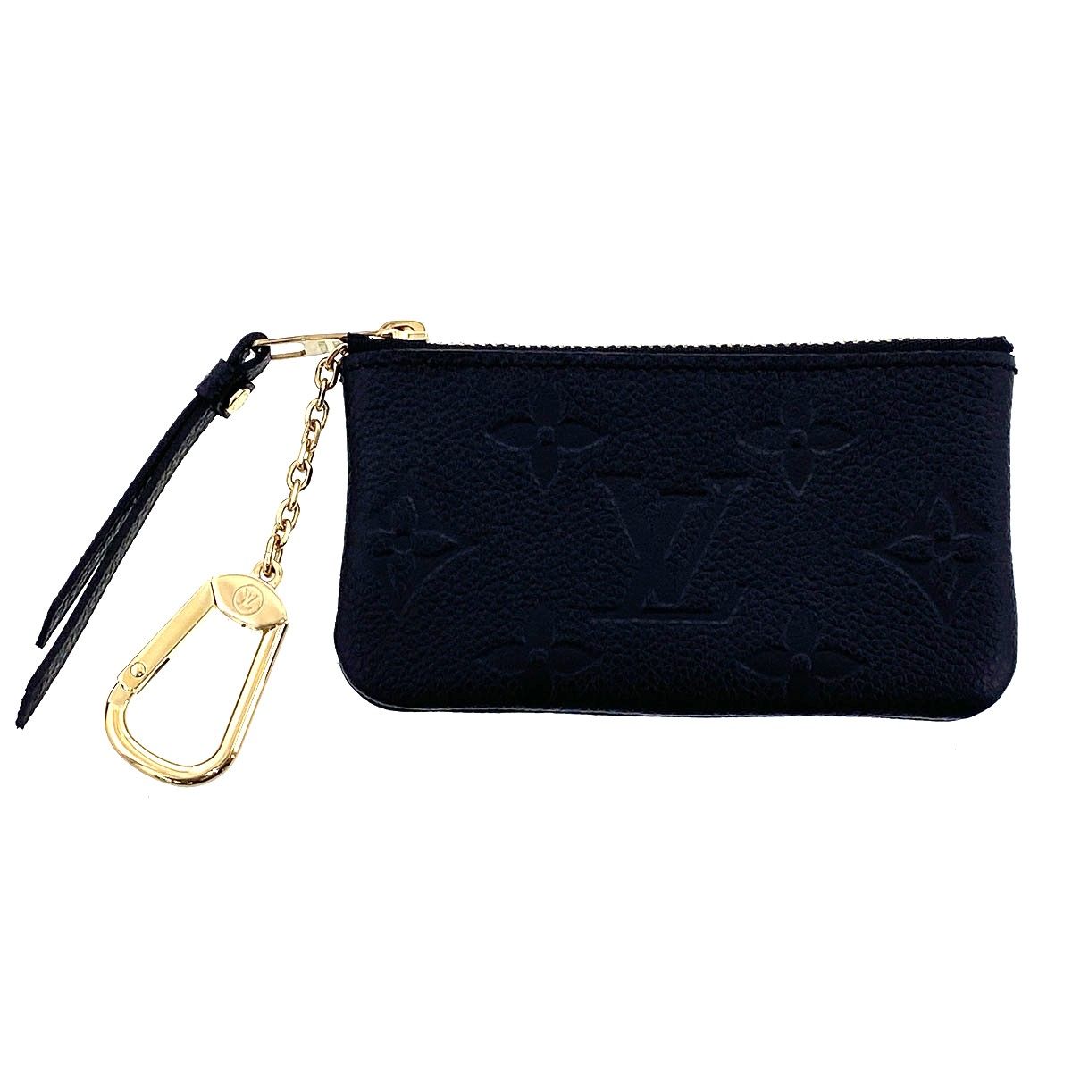 LOUIS VUITTON ルイ・ヴィトン カードキーケース ポシェット クレ キーケース M80879 レディース モノグラムアンプラント ブラック 中古