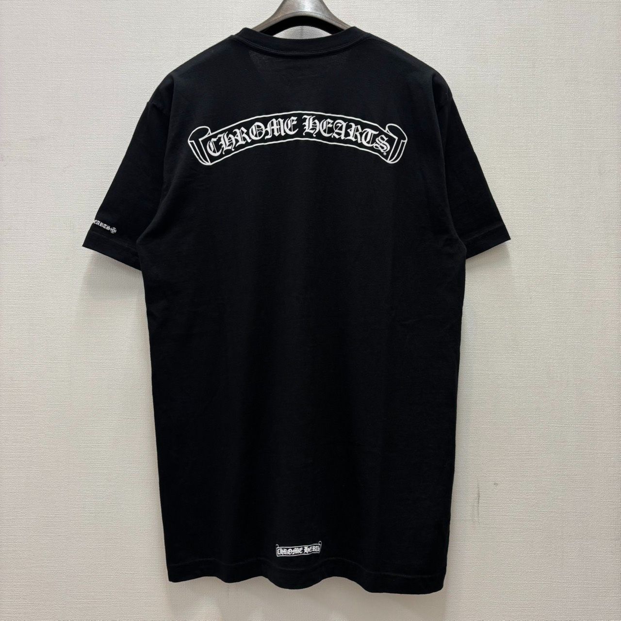 CHROME HEARTS クロムハーツ スクロールラベル 黒 ブラック 半袖 Tシャツ トップス メンズ レディース Lサイズ 新品未使用 2435