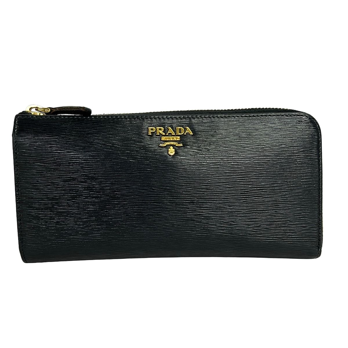 PRADA(プラダ) 長財布 - 黒 L字ファスナー レザー