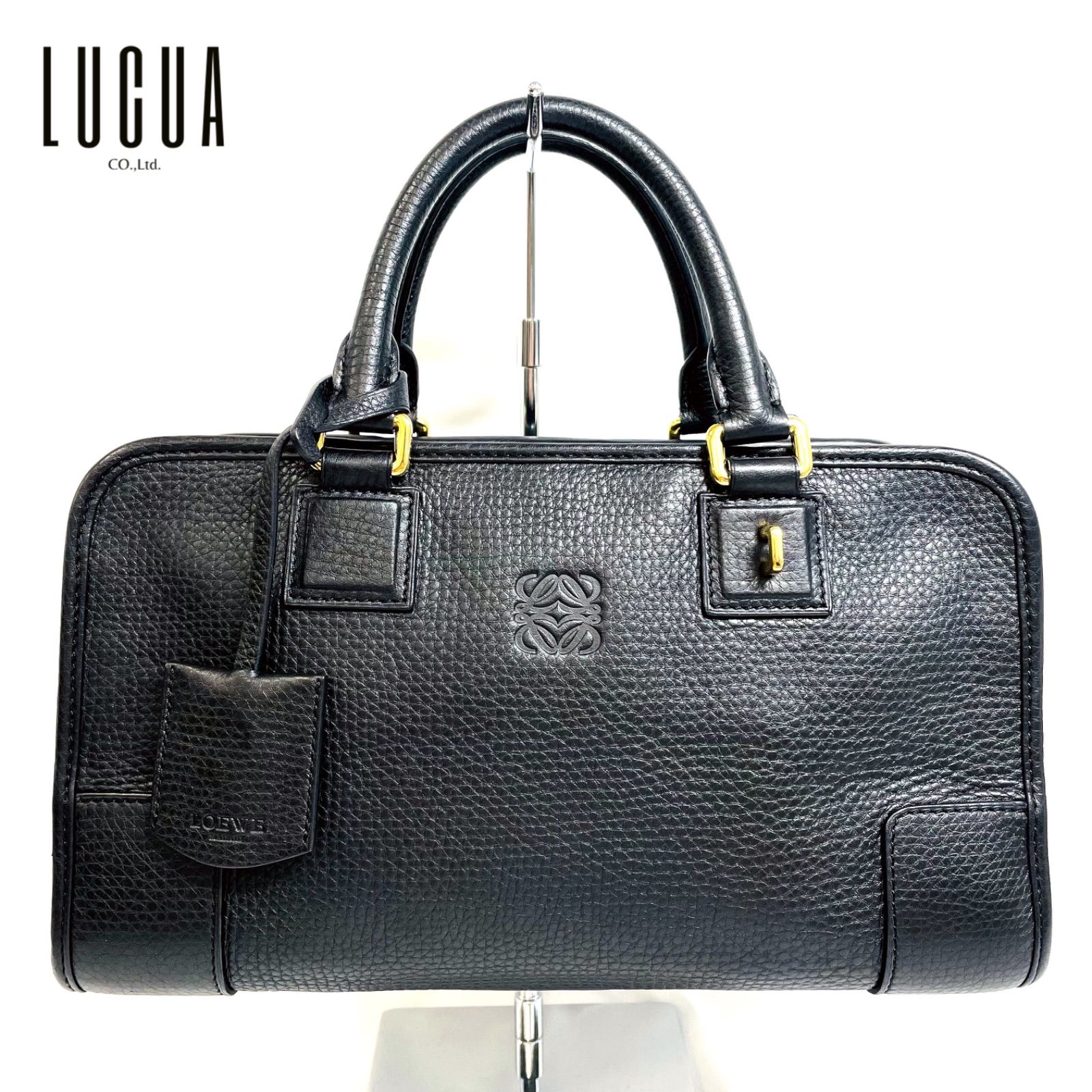 【5/14午前中までの限定販売!】　【美品】LOEWE ロエベ　アマソナ 28 ハンドバッグ　ブラック/ゴールド　(60411)